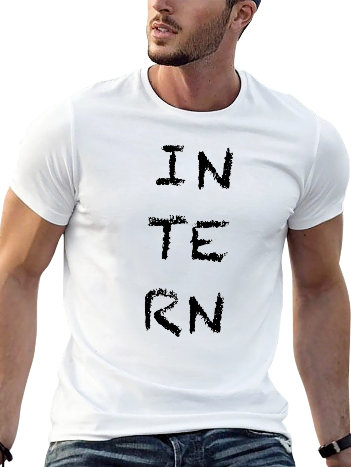 Black Intern T-Shirt - Funny Gag Gift view 13