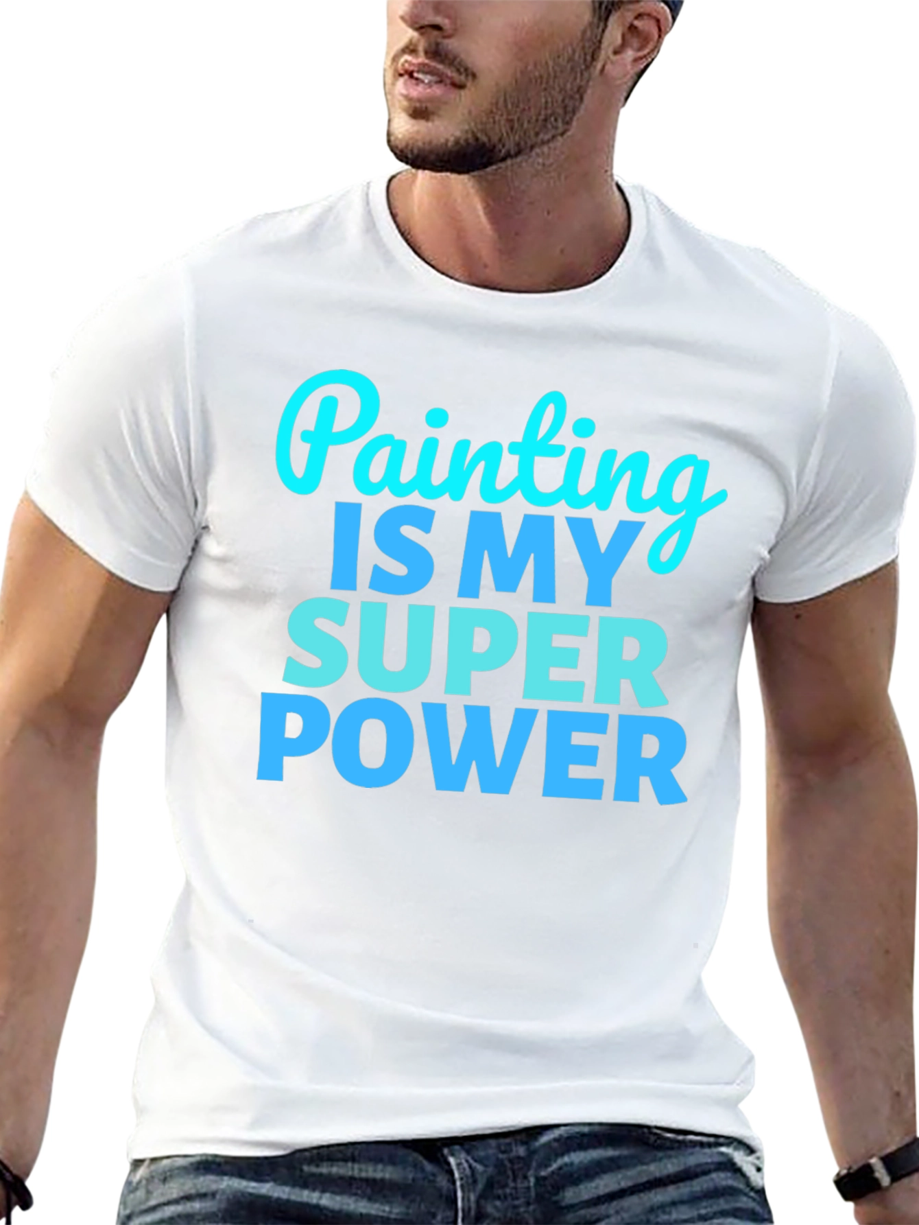 Black Painting is My Superpower Graphic Tee view 13