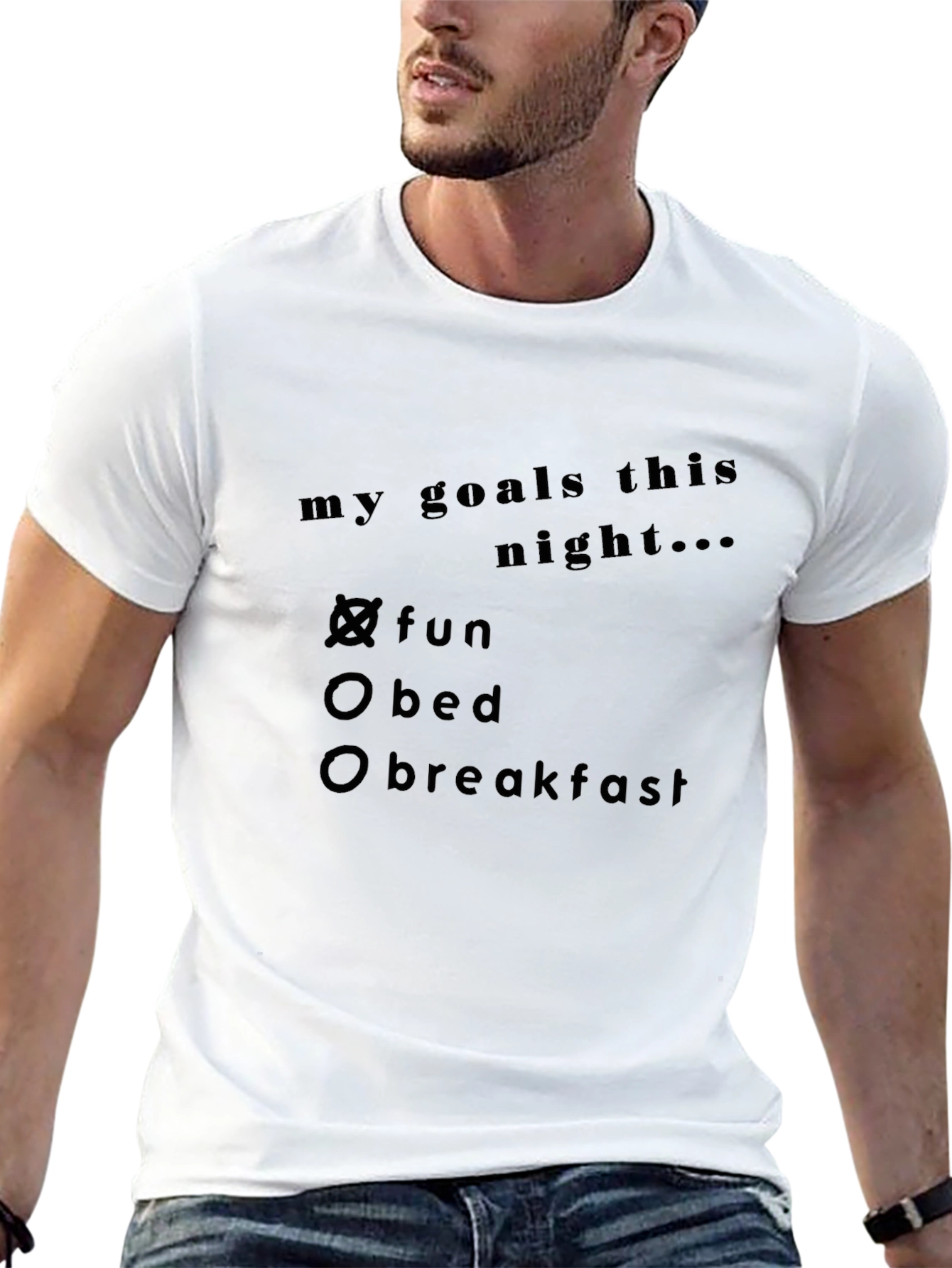 Black My Goals Tonight Fun T-Shirt view 13