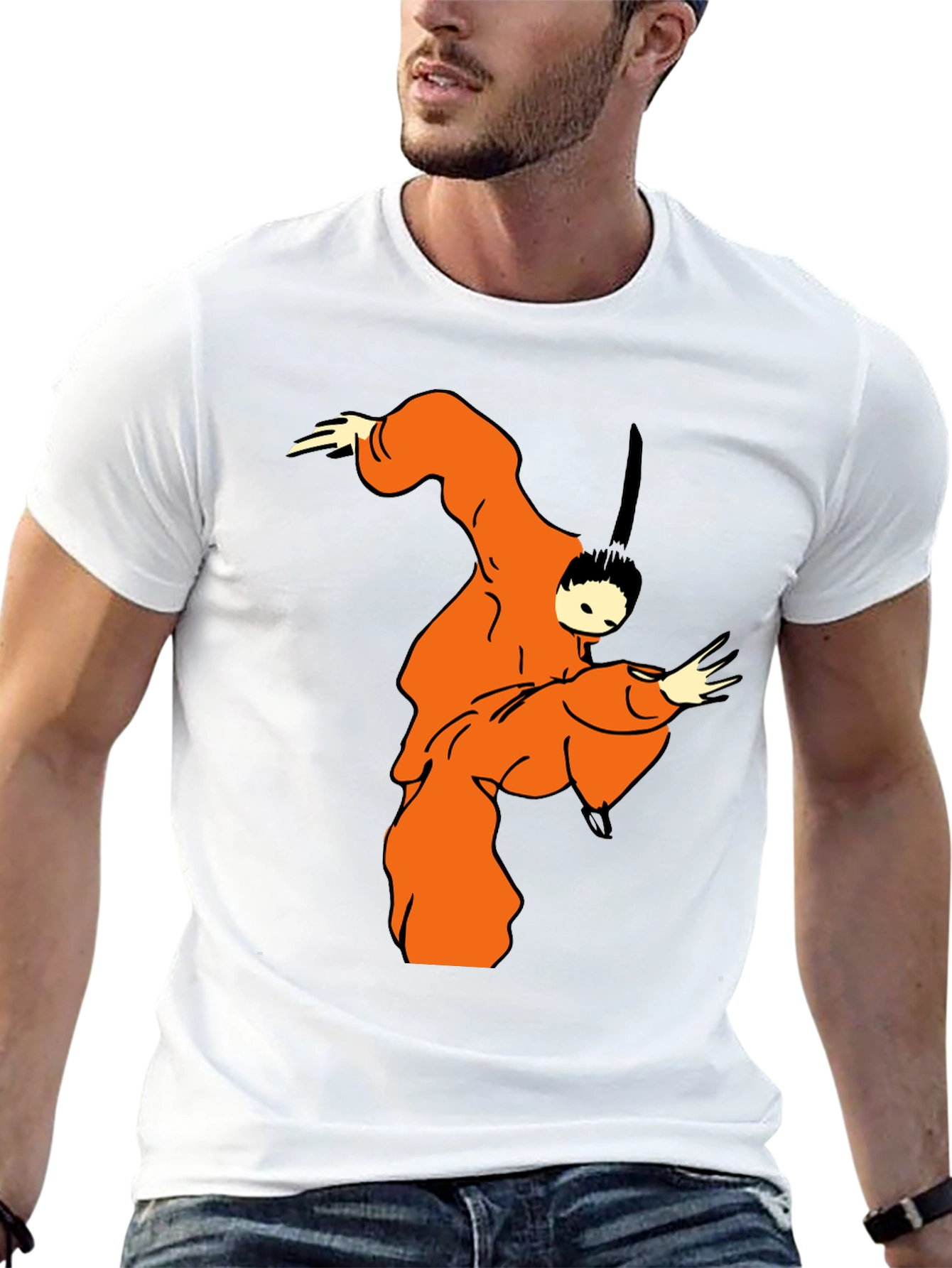 Black Samurai Style Graphic Tee - Black view 13