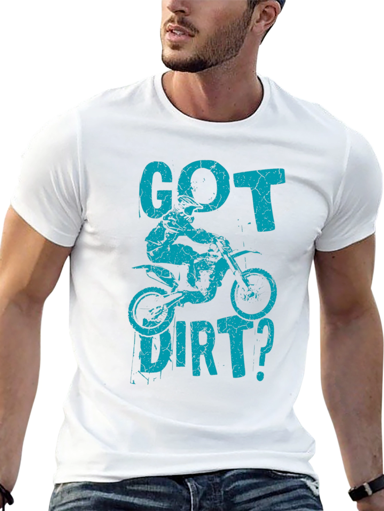 Black Got Dirt? Graphic T-Shirt - Motocross Design view 13