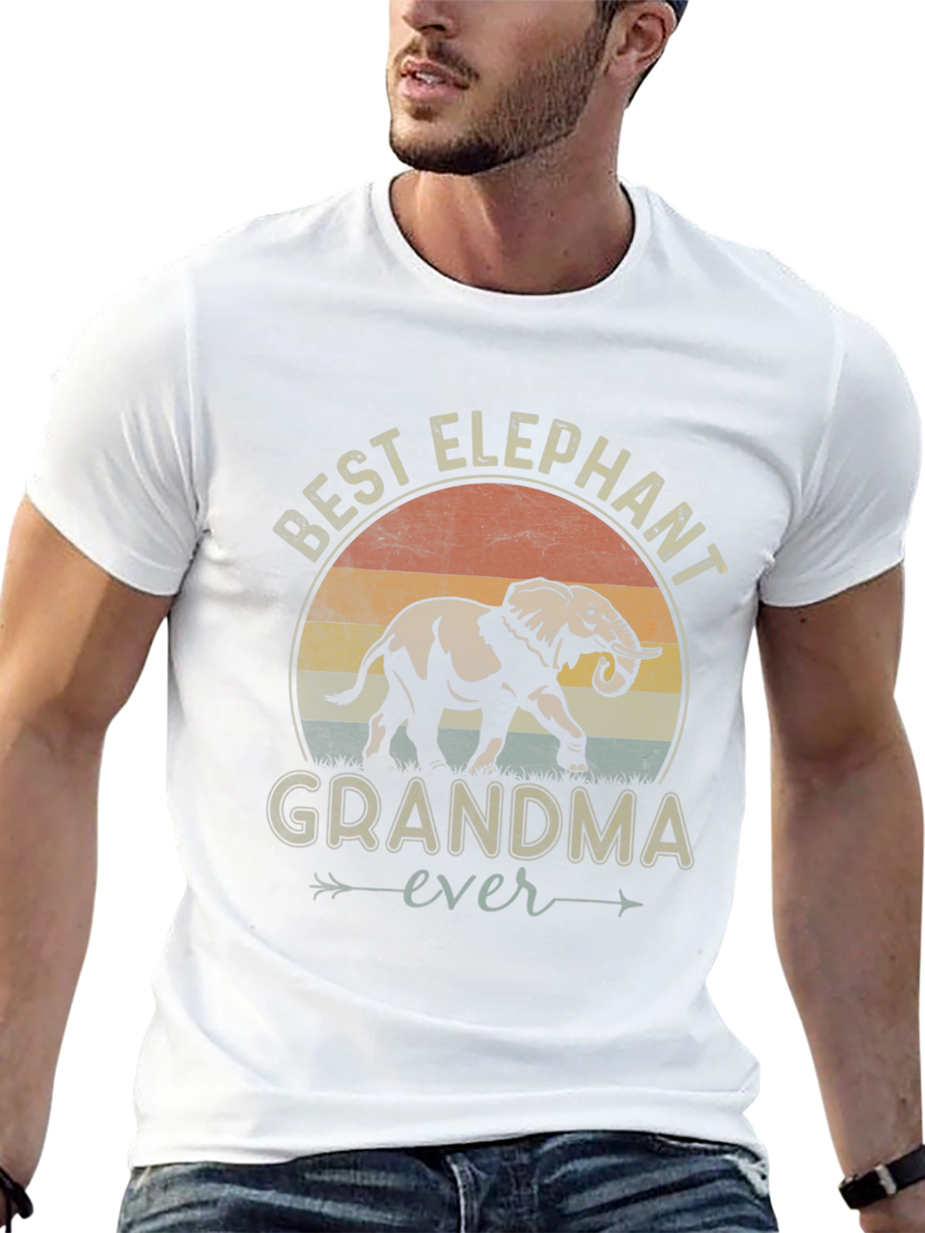 Black Best Elephant Grandma Ever Graphic Tee view 13