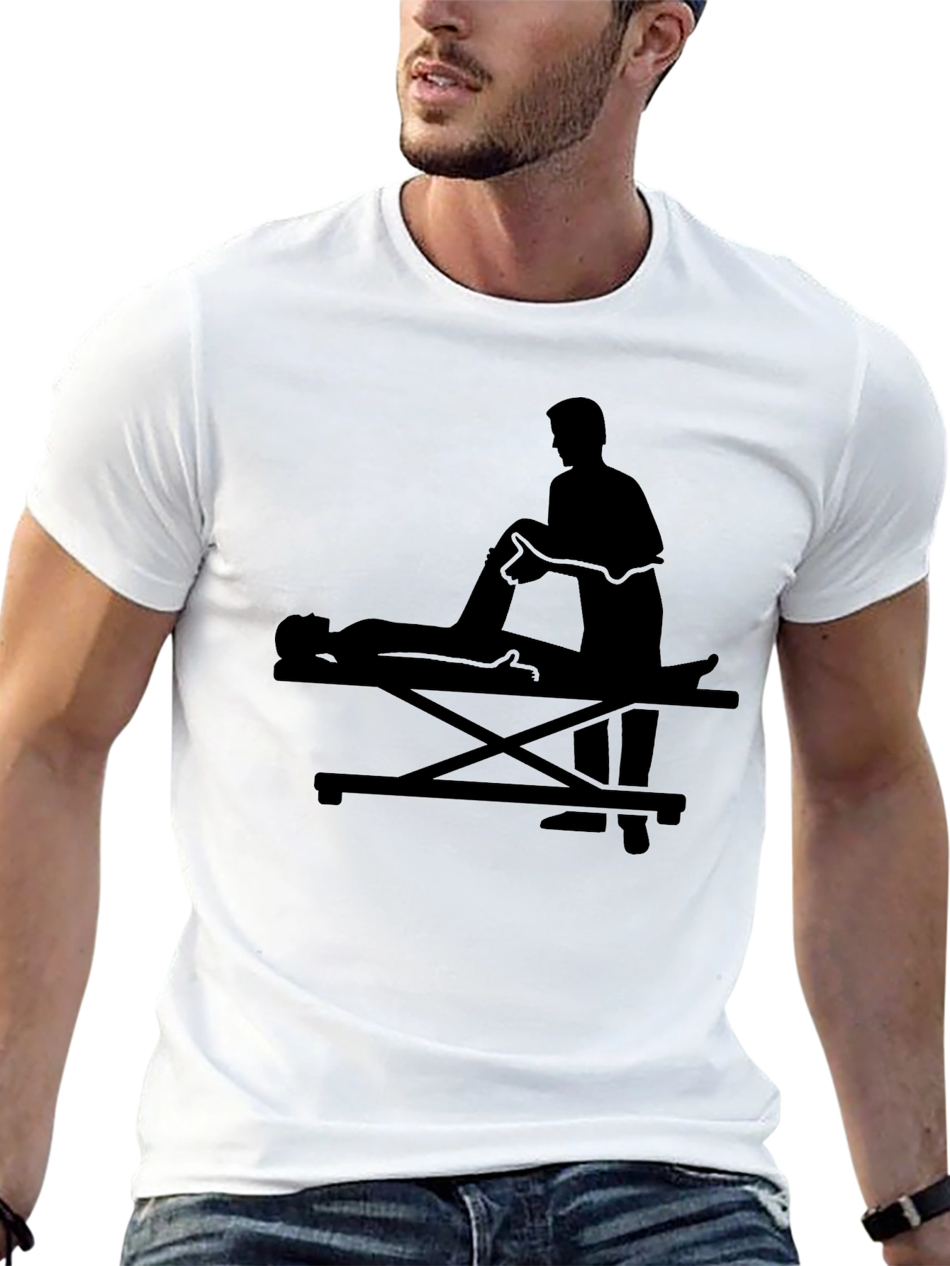 Black Chiropractor T-Shirt - Massage Therapy Tee view 13
