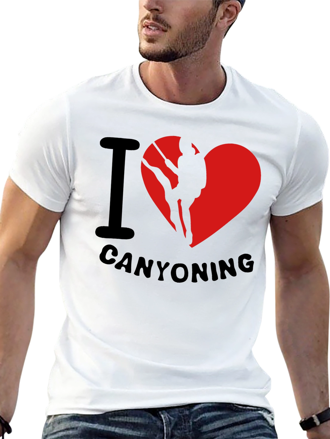 Black I Love Canyoning T-Shirt - Adventure Tee view 13