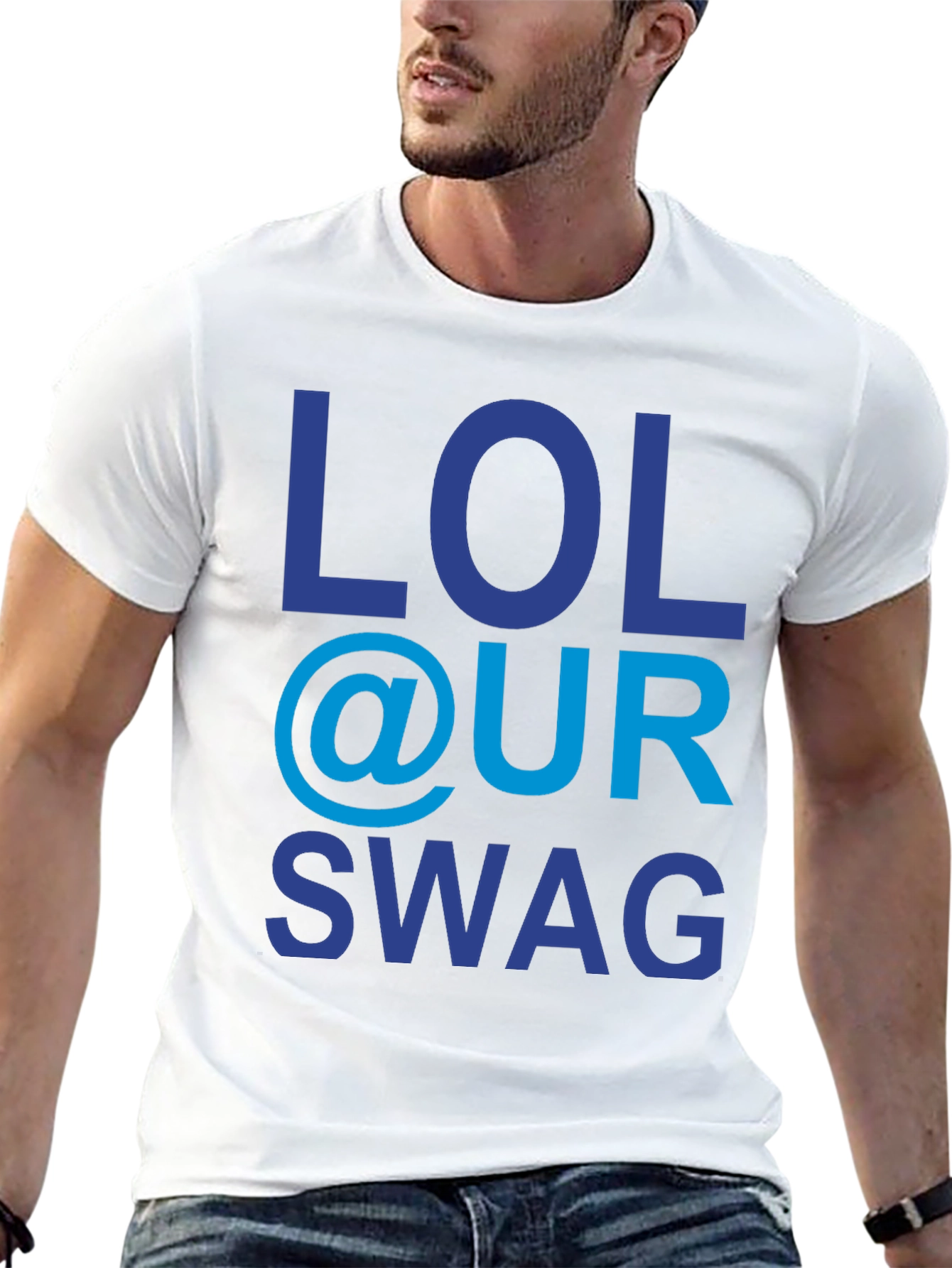 Black LOL @ UR SWAG Graphic Tee - Trendy & Fun! view 13