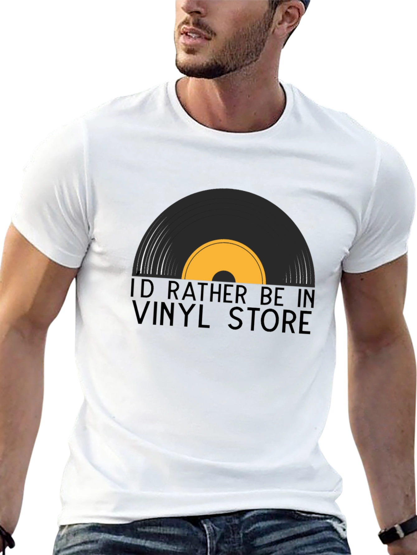 Black Vinyl Store T-Shirt: Retro Music Lover Tee view 13
