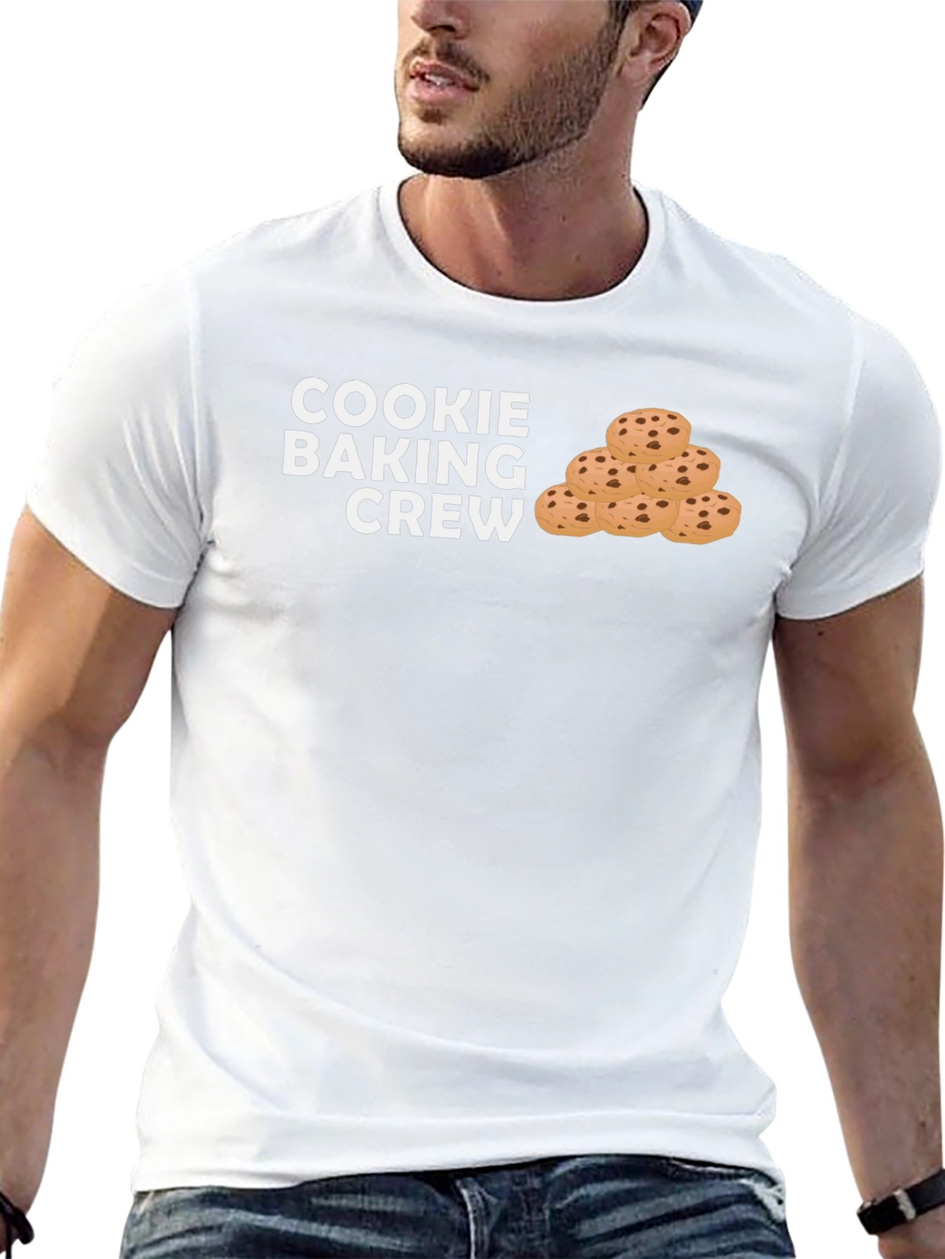 Black Cookie Baking Crew T-Shirt Funny Foodie Tee view 13