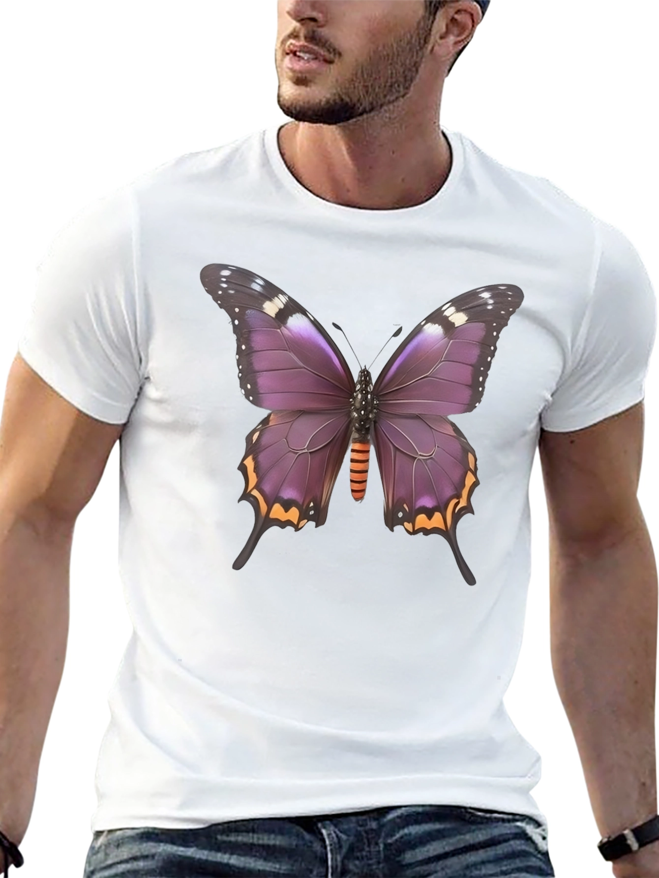 Black Butterfly Graphic Tee - Stylish Black T-Shirt view 13