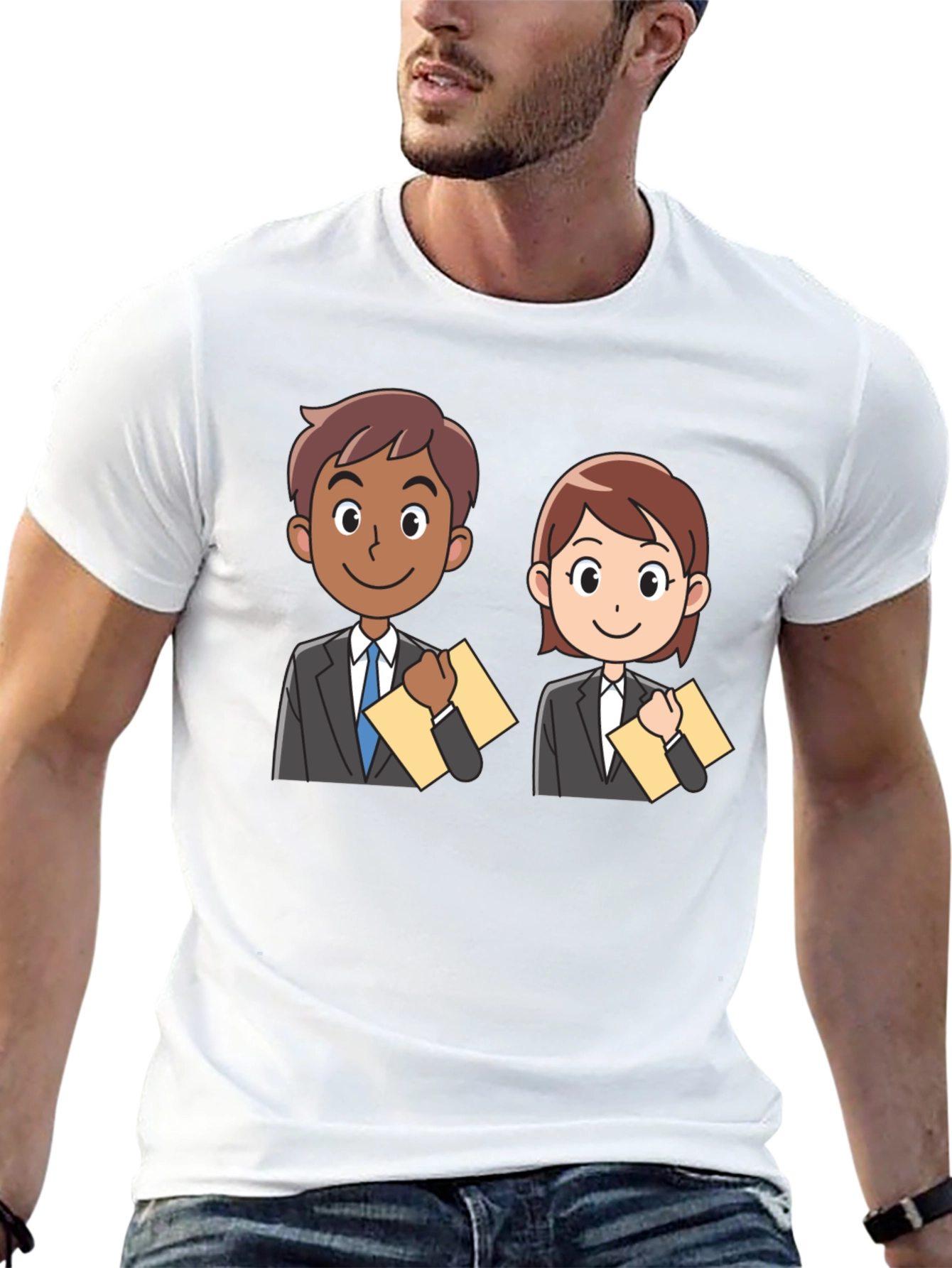 Black Business Ready Cartoon T-Shirt view 13