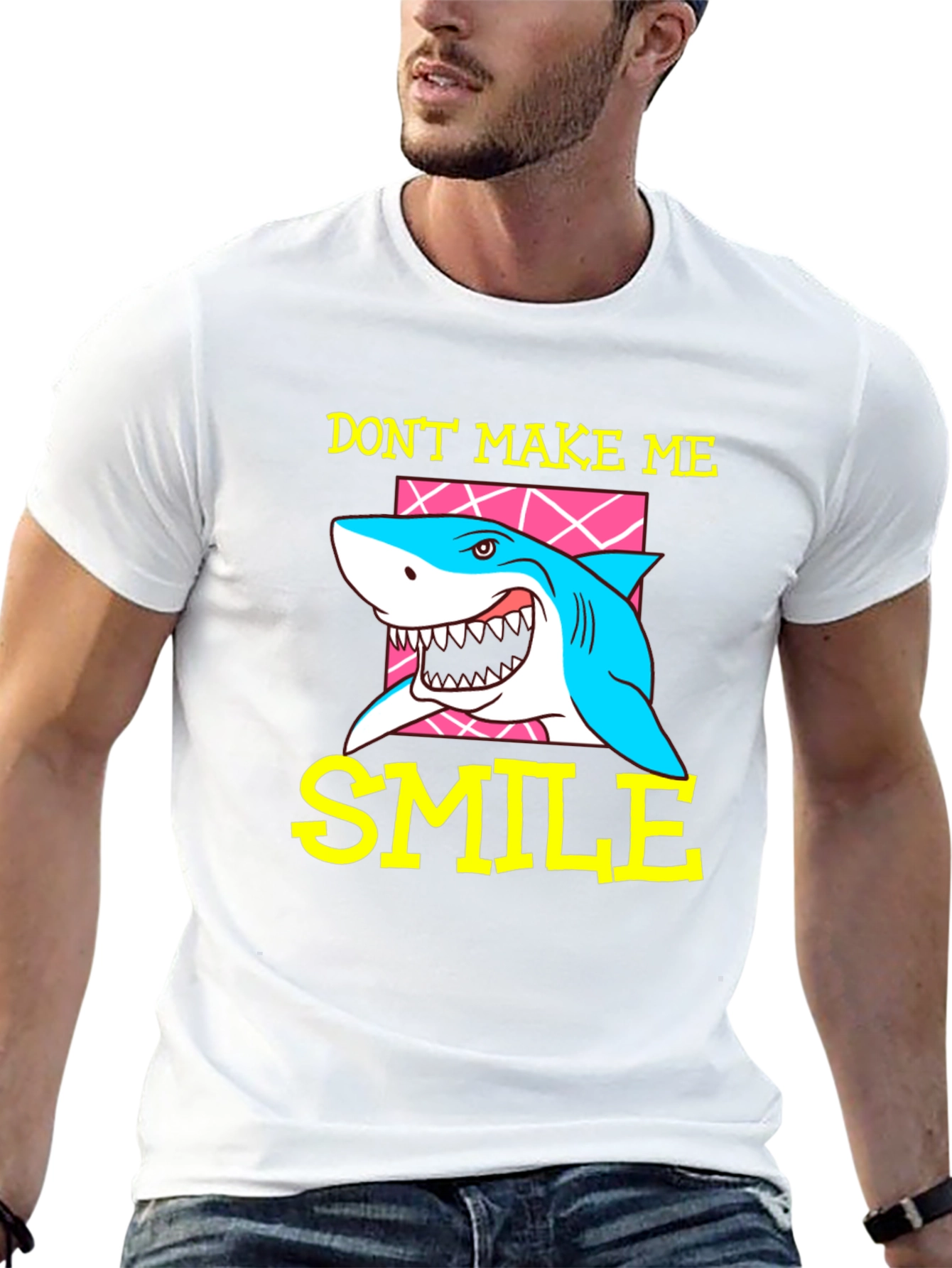 Black Don't Make Me Smile Shark Graphic T-Shirt view 13