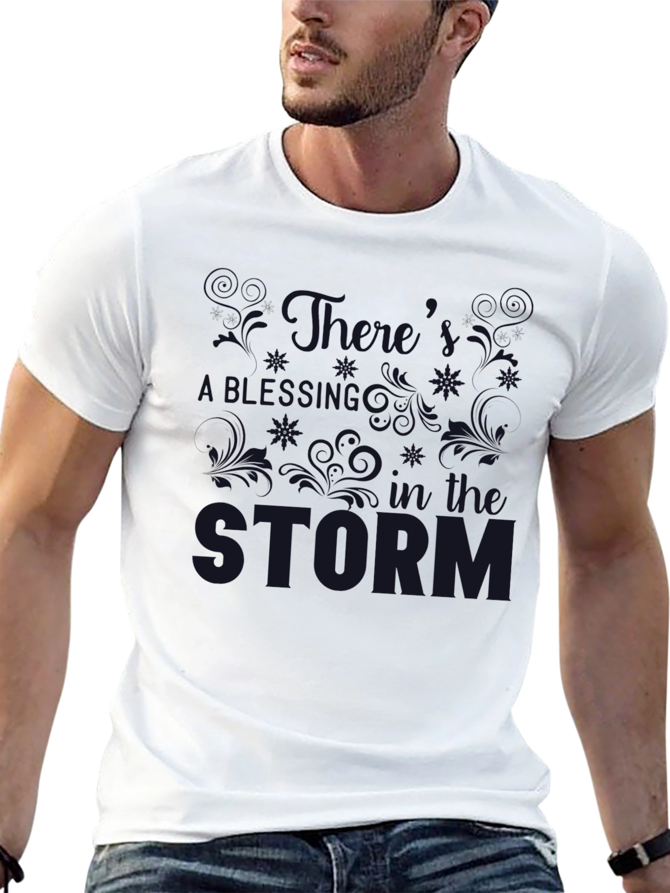 Black Survive The Storm Graphic Tee view 13