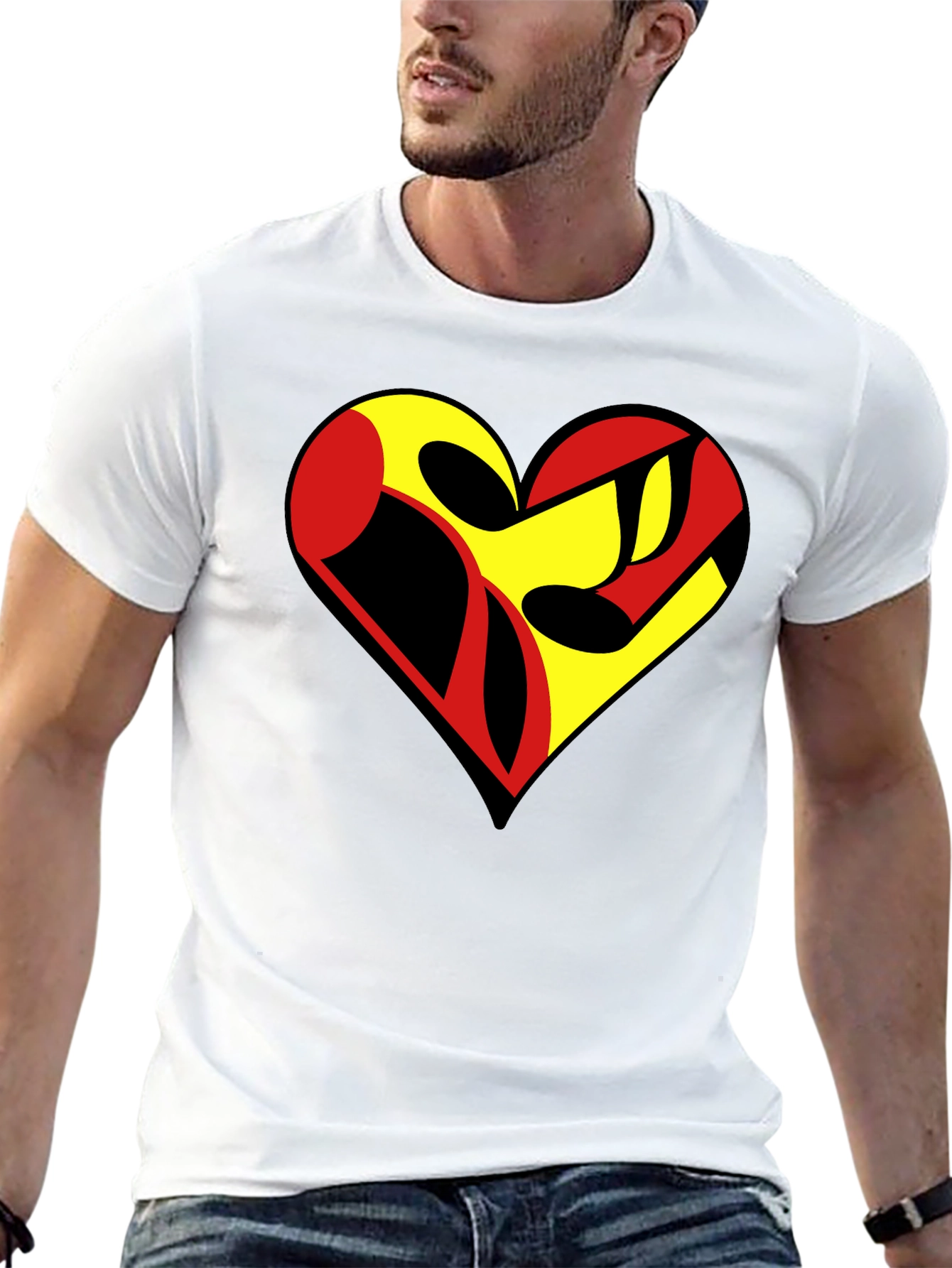 Black Heart Graphic Black T-Shirt view 13