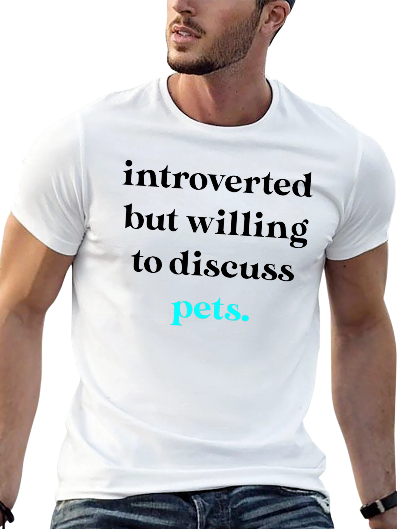 Black Introverted Pets Graphic Tee view 13