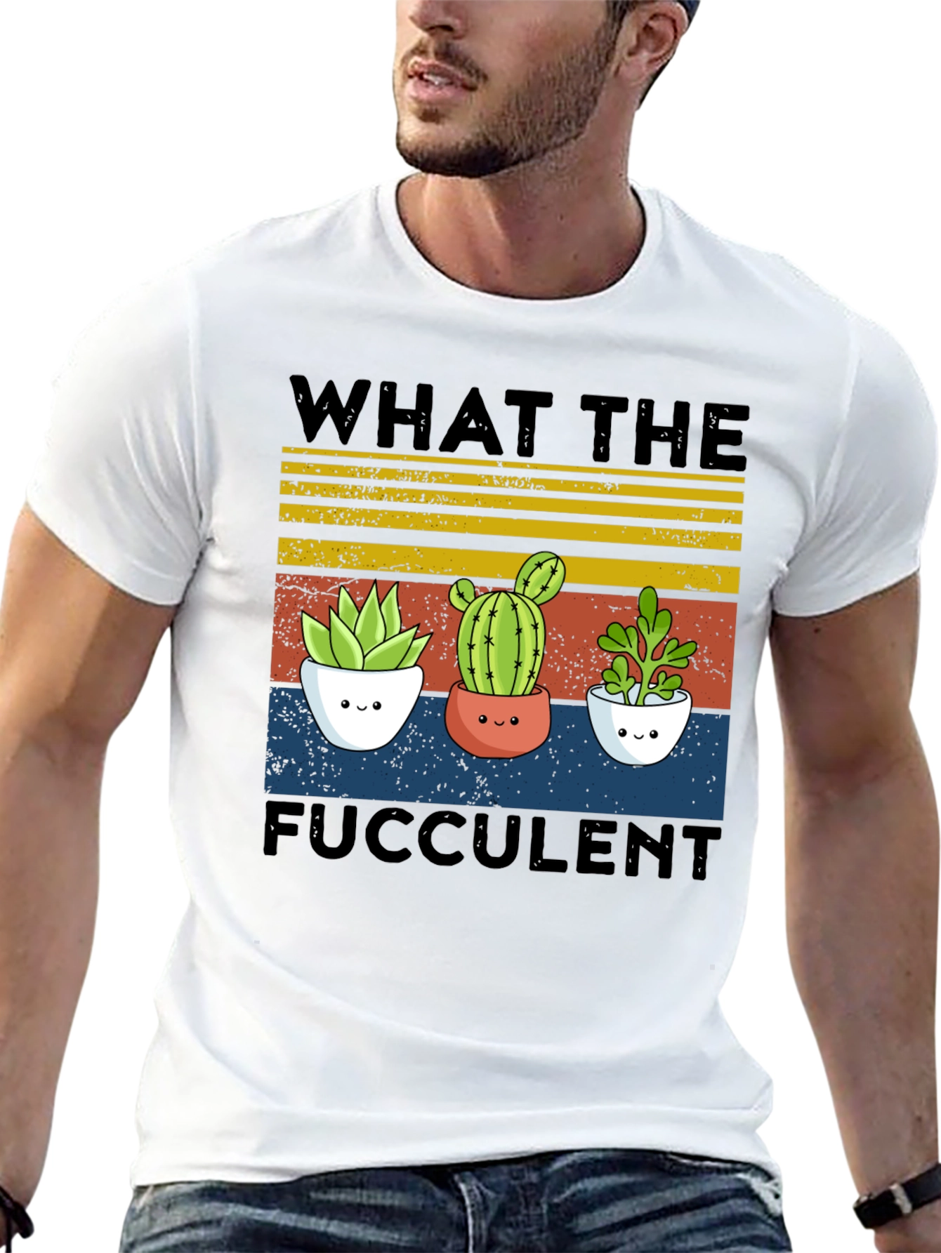 Black Fucculent Tee - Cute Cactus Plant Shirt view 13