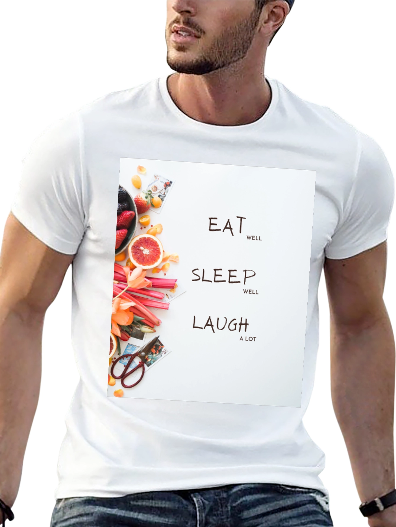 Black Eat Sleep Laugh Graphic Tee view 13
