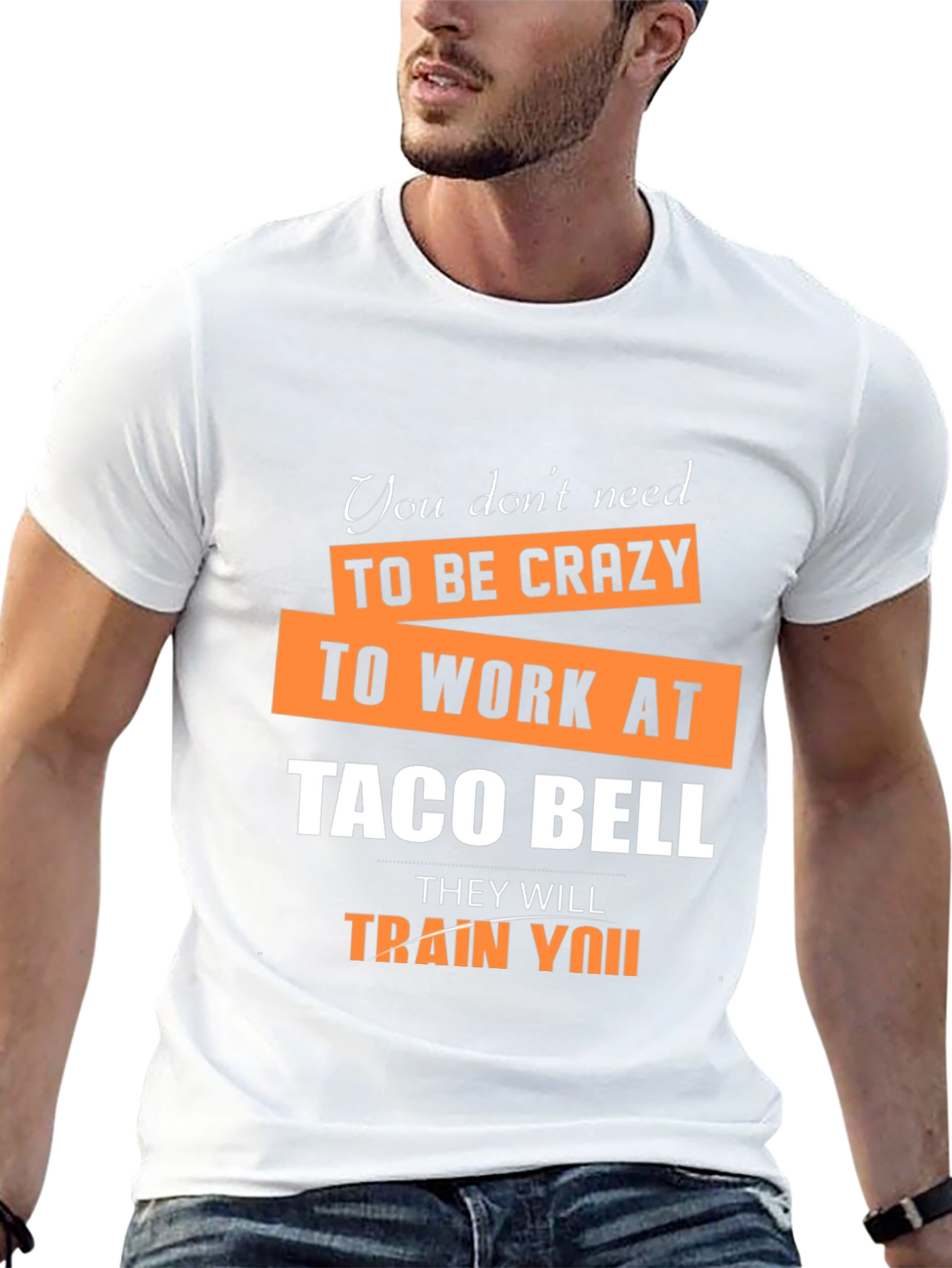 Black Crazy Taco Bell Employee Humor Graphic T-Shirt view 13