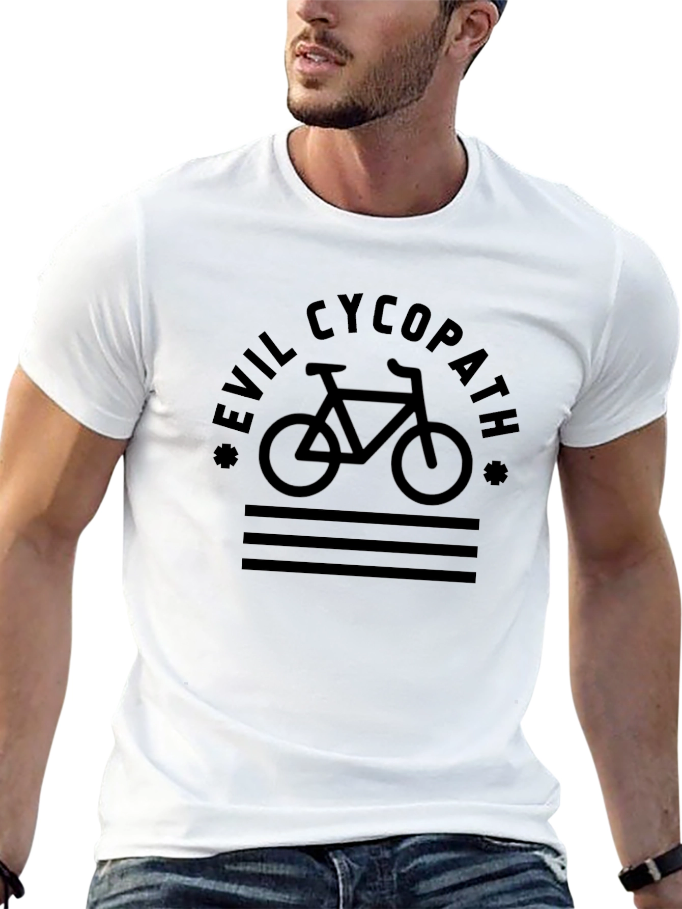 Black Evil Cycopath Black Graphic T-Shirt view 13