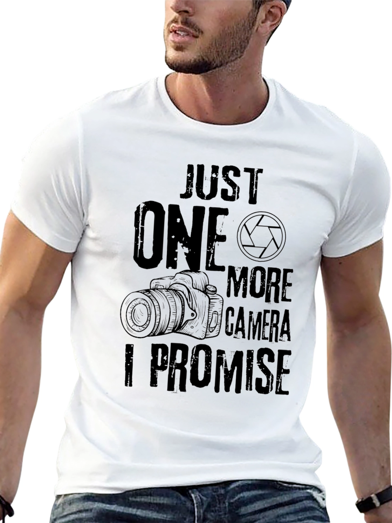 Black Just One More Camera, I Promise - Black Graphic Tee view 13