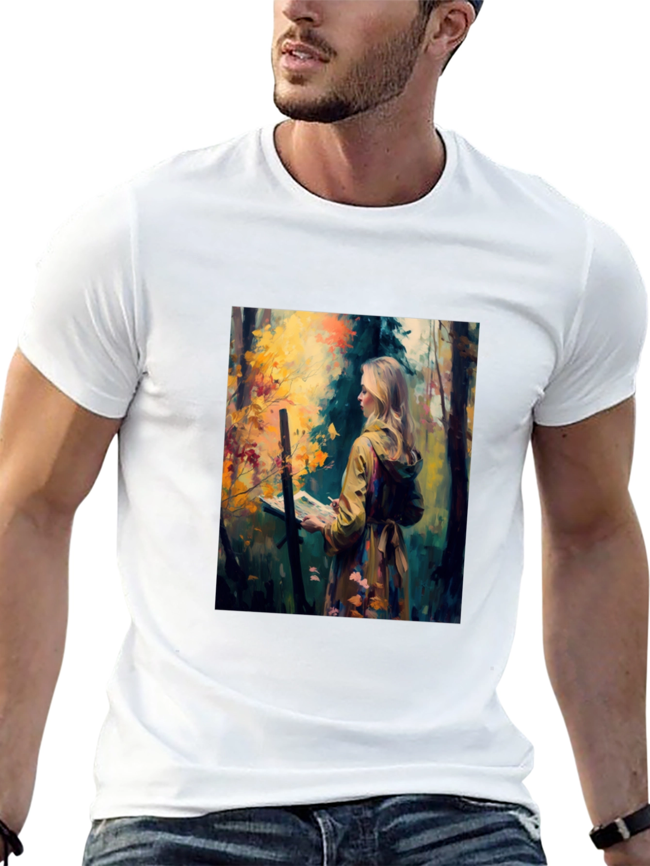 Black Artist in Woods Graphic Tee - Black view 13