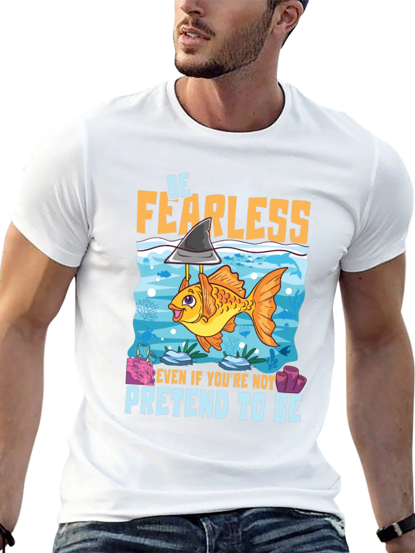 Black Be Fearless Graphic T-Shirt view 13