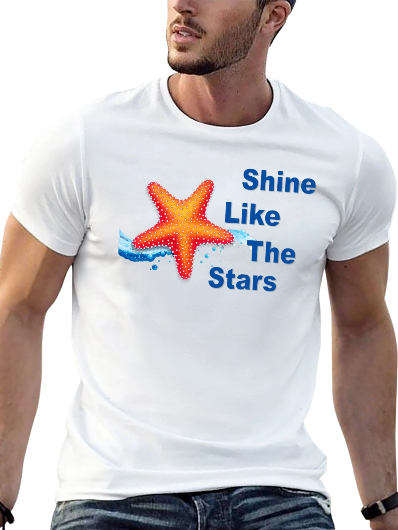 Black Shine Like The Stars Black Graphic T-Shirt view 13