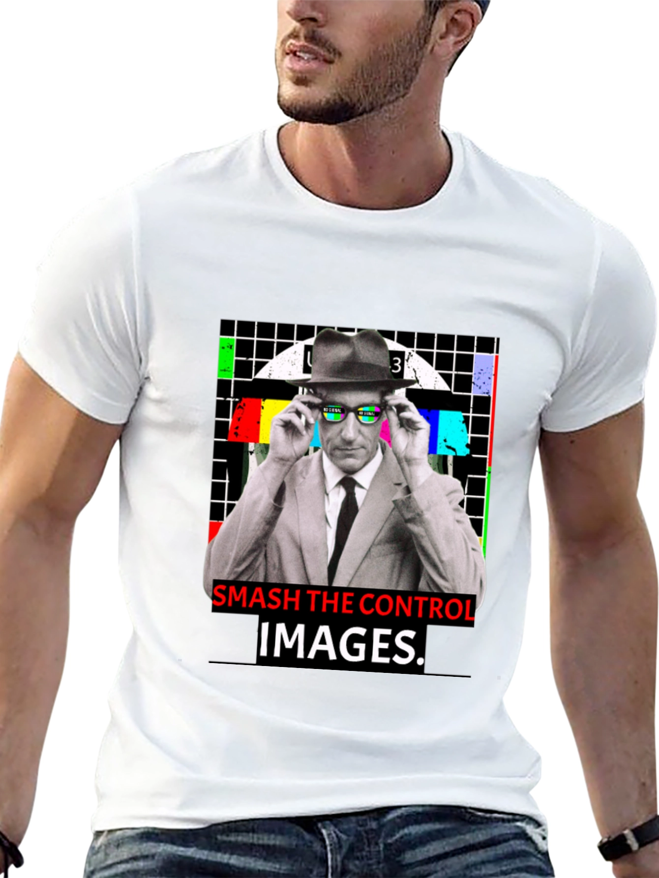 Black Smash The Control Images Graphic T-Shirt view 13