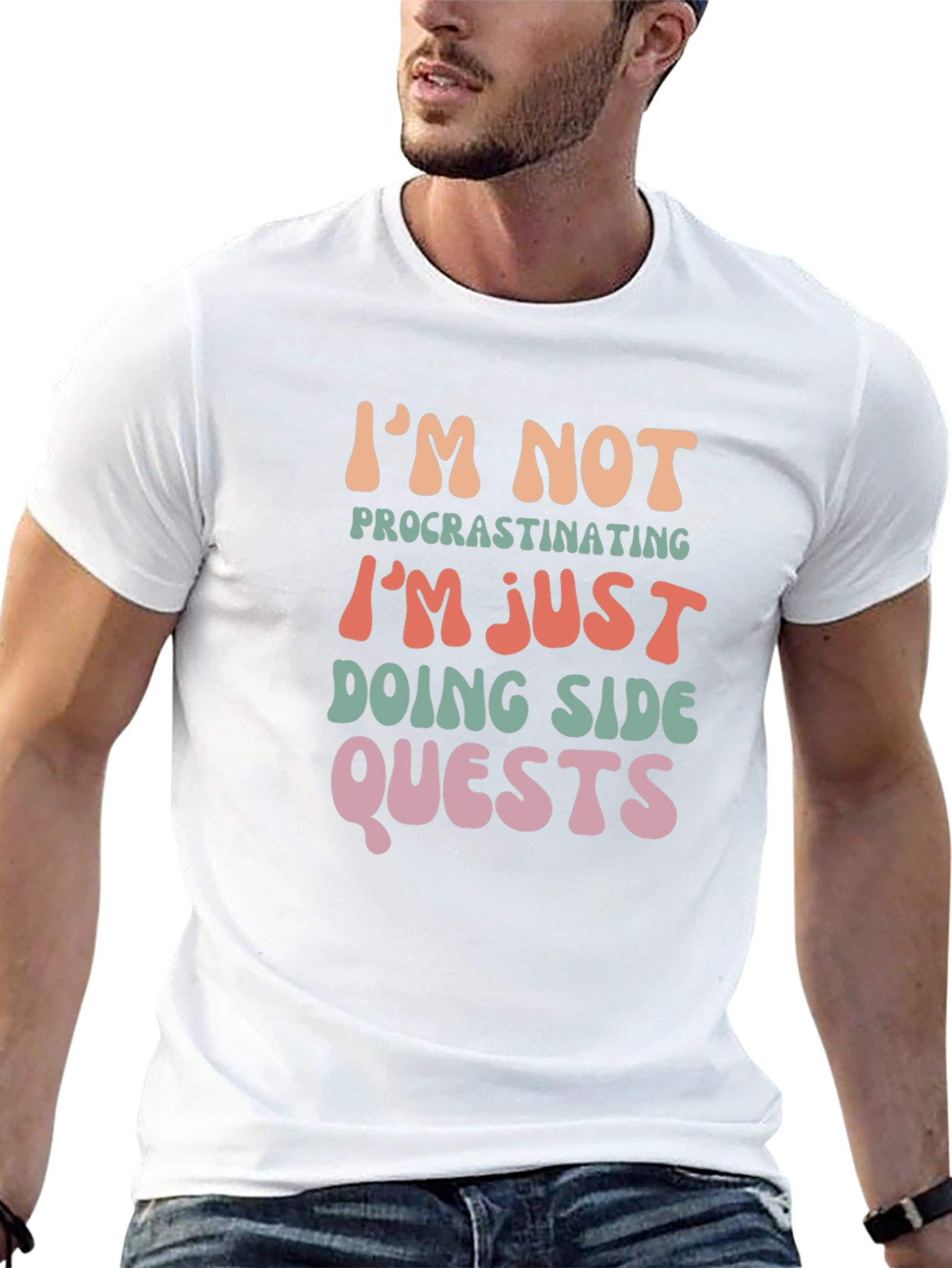 Black Funny I'm Not Procrastinating T-Shirt view 13