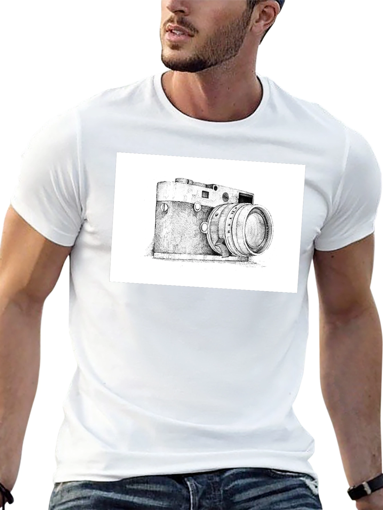 Black Vintage Camera Graphic T-Shirt - Classic Style view 13