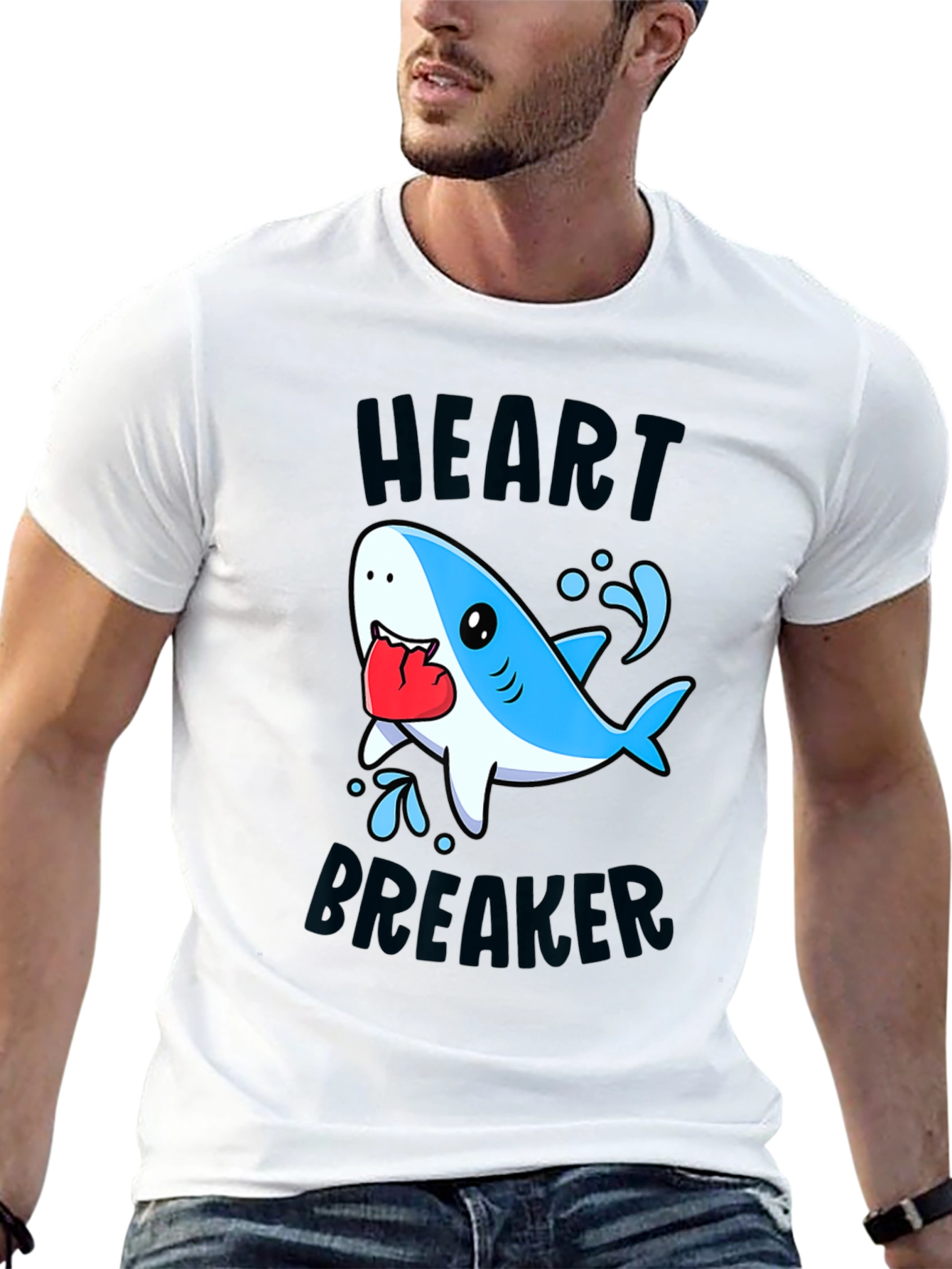 Black Heartbreaker Shark Graphic Tee view 13