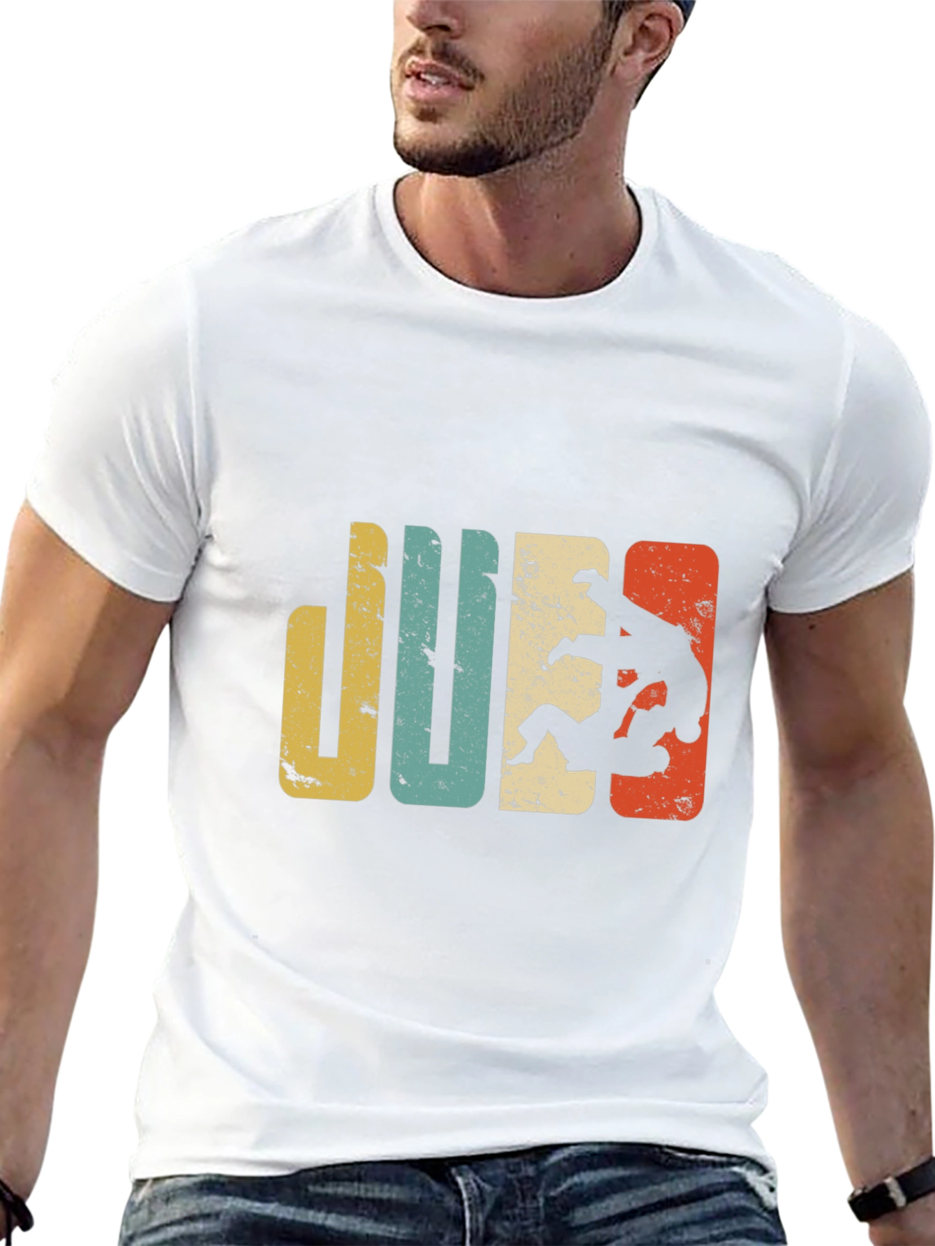 Black Retro Judo T-Shirt | Vintage Style Martial Arts Tee view 13
