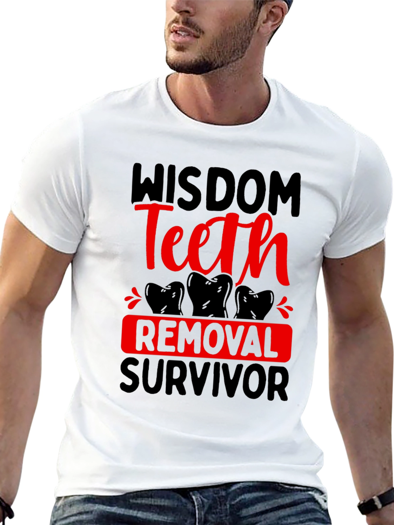 Black Wisdom Teeth Removal Survivor T-Shirt view 13