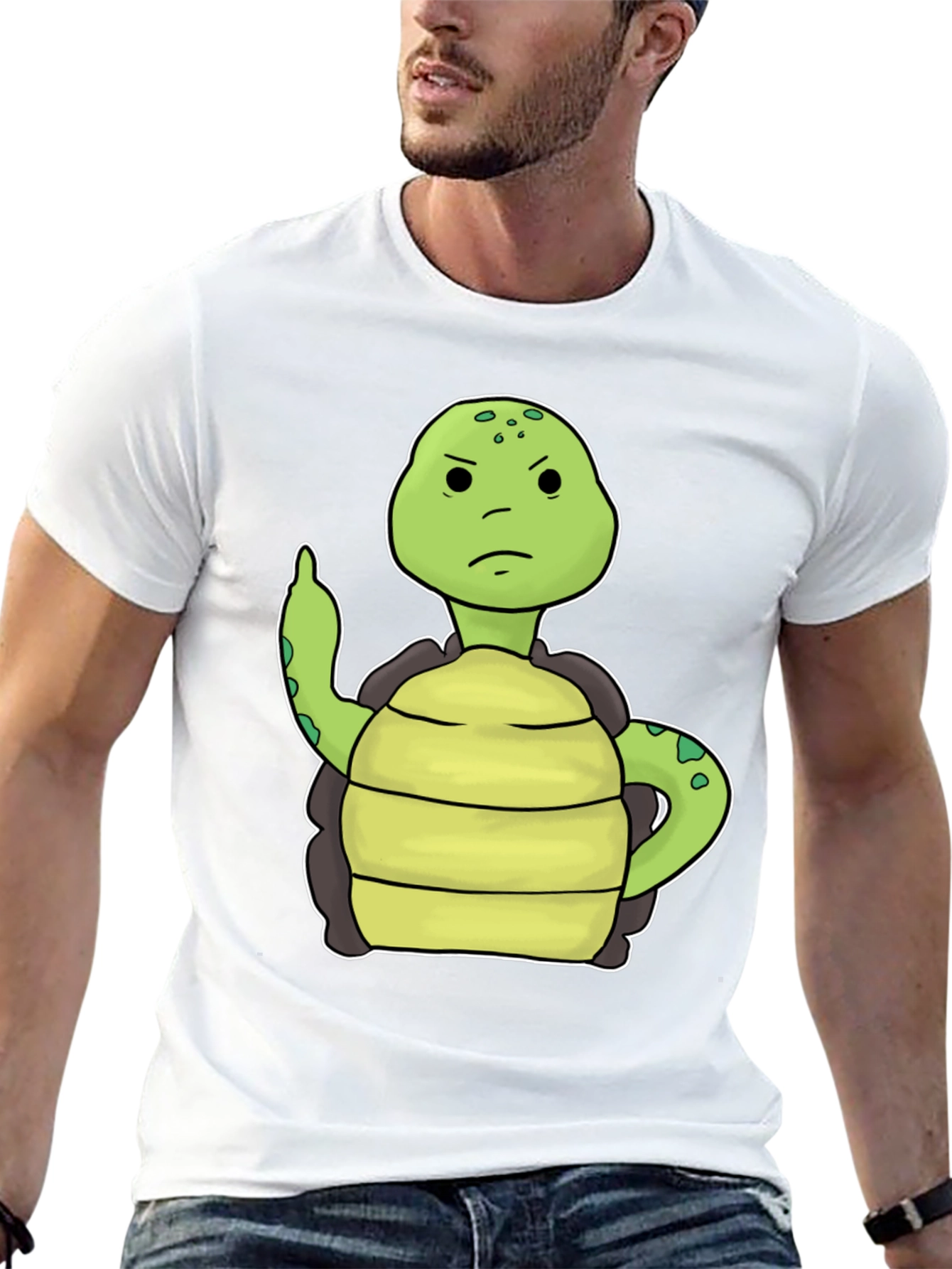 Black Grumpy Turtle T-Shirt Funny Graphic Tee view 13
