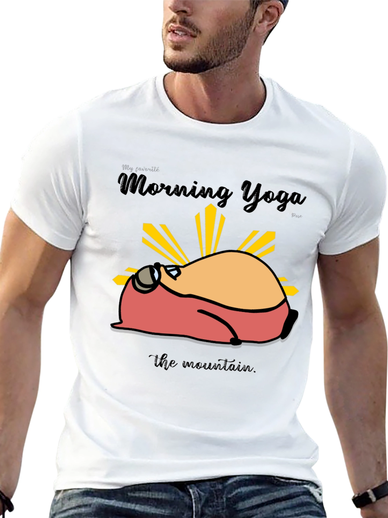 Black Morning Yoga Mountain T-Shirt view 13