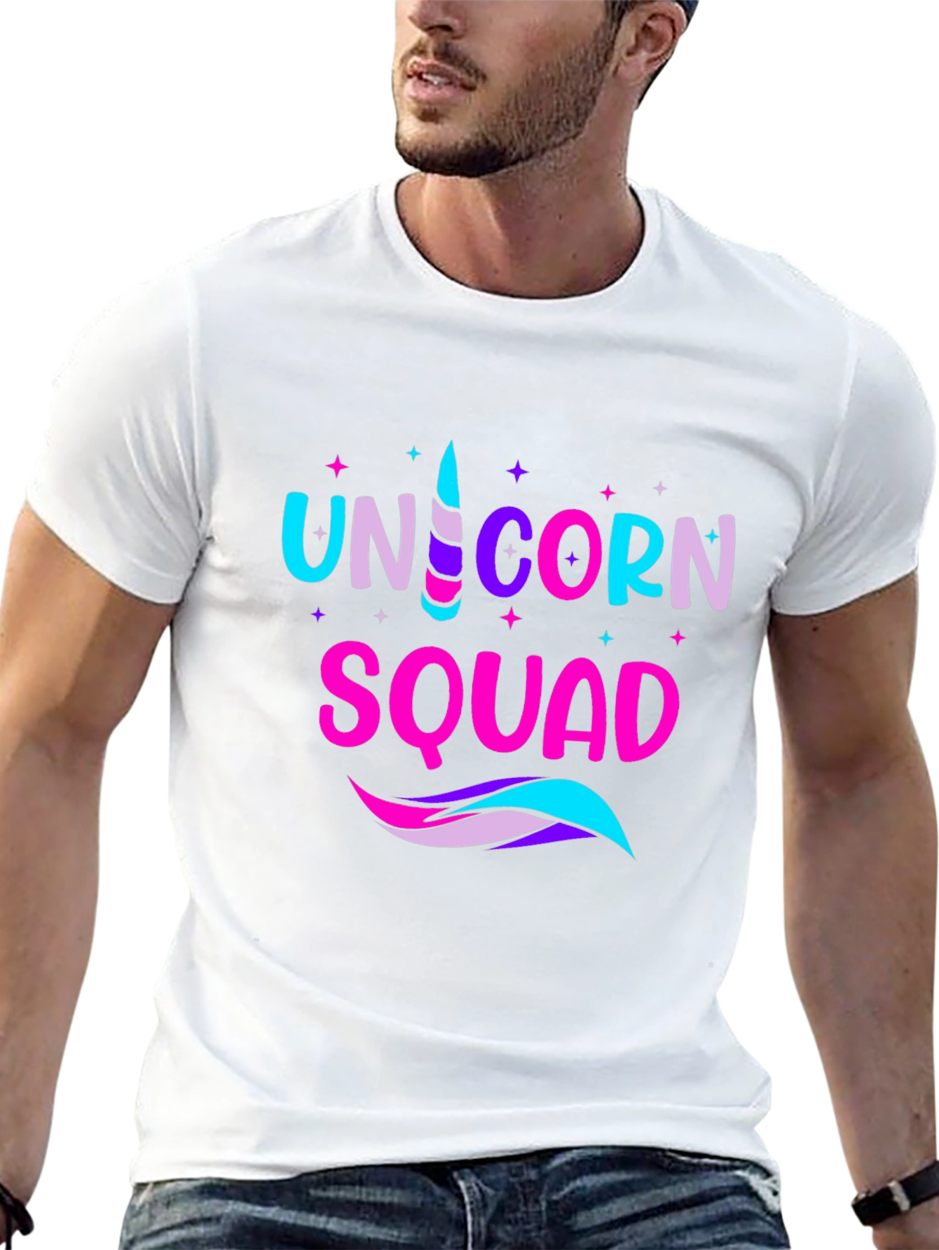 Black Unicorn Squad T-Shirt - Fun Graphic Tee view 13