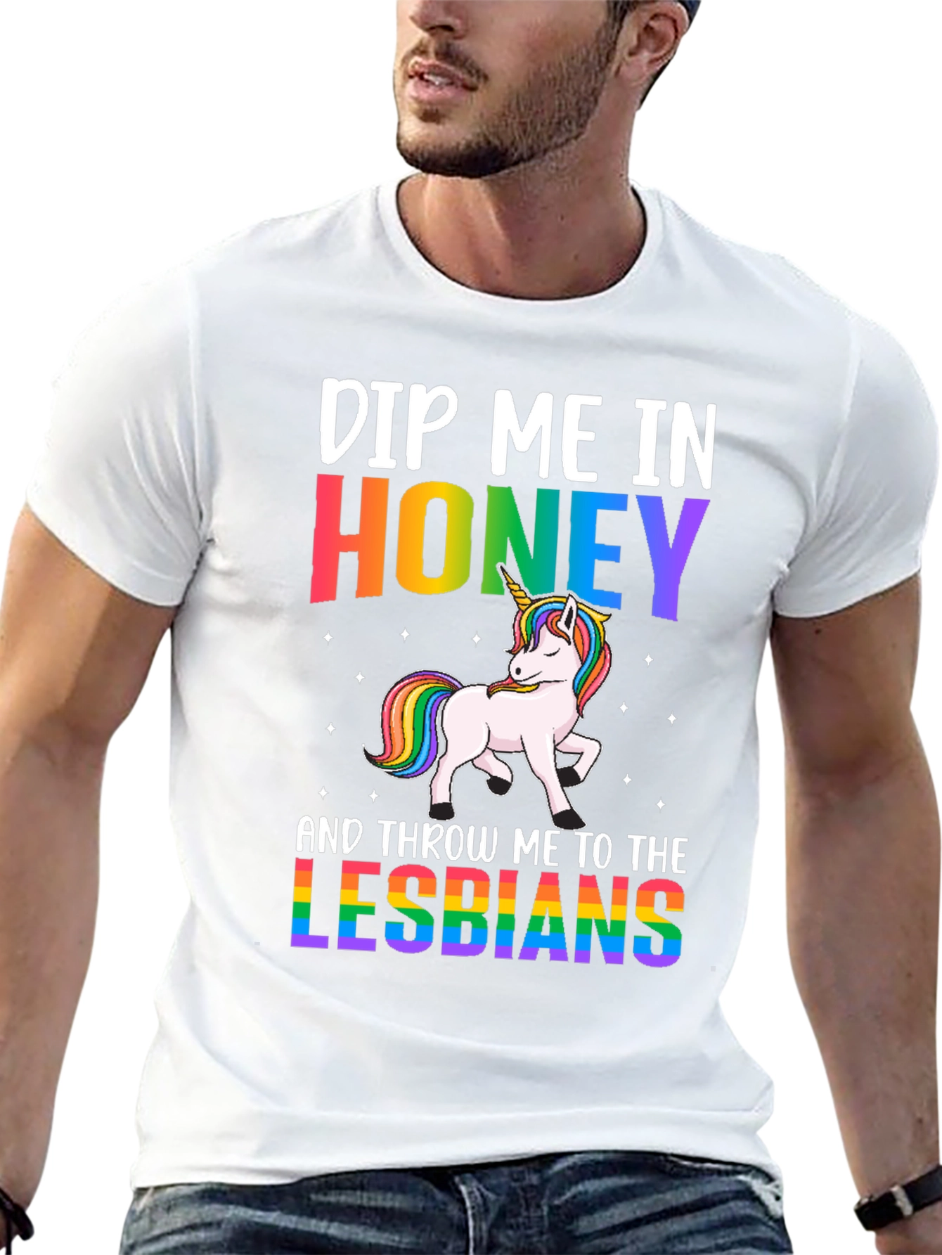 Black Dip Me In Honey Lesbians Graphic Tee view 13