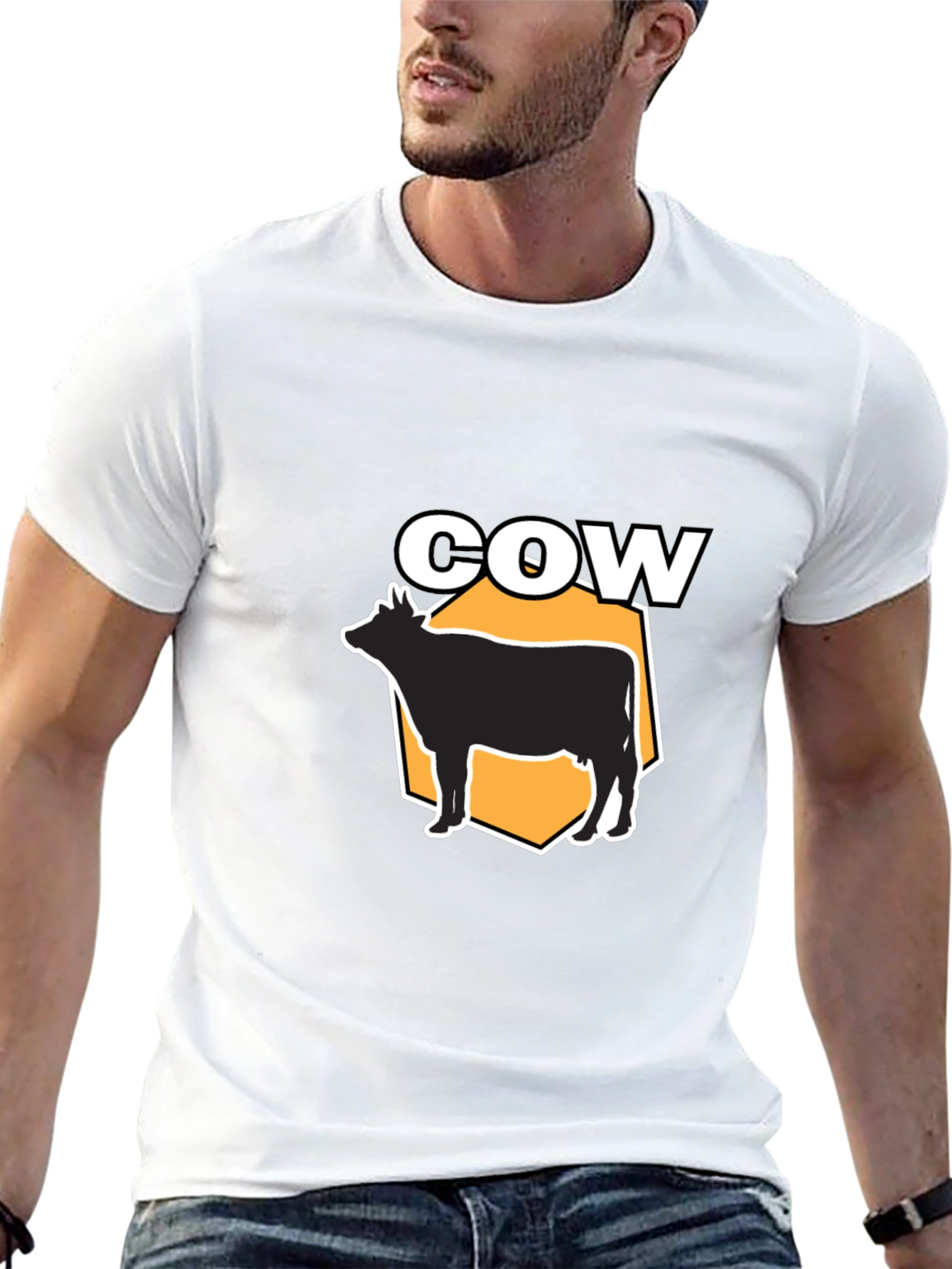 Black Cow Graphic Print Black Tee view 13