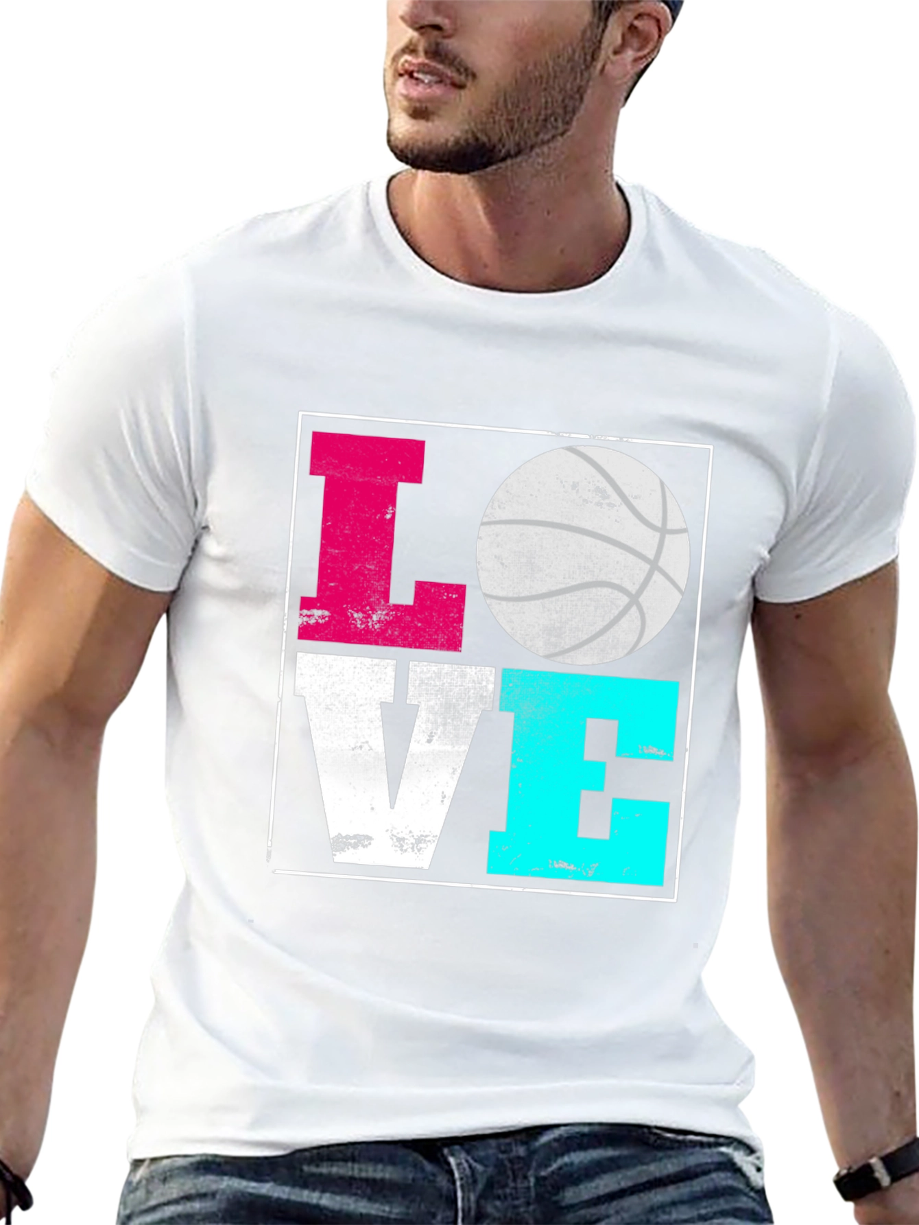 Black Basketball Love Graphic T-Shirt view 13