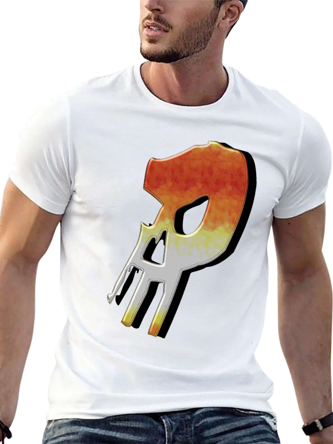 Black Fiery Skull Graphic T-Shirt - Modern Streetwear view 13