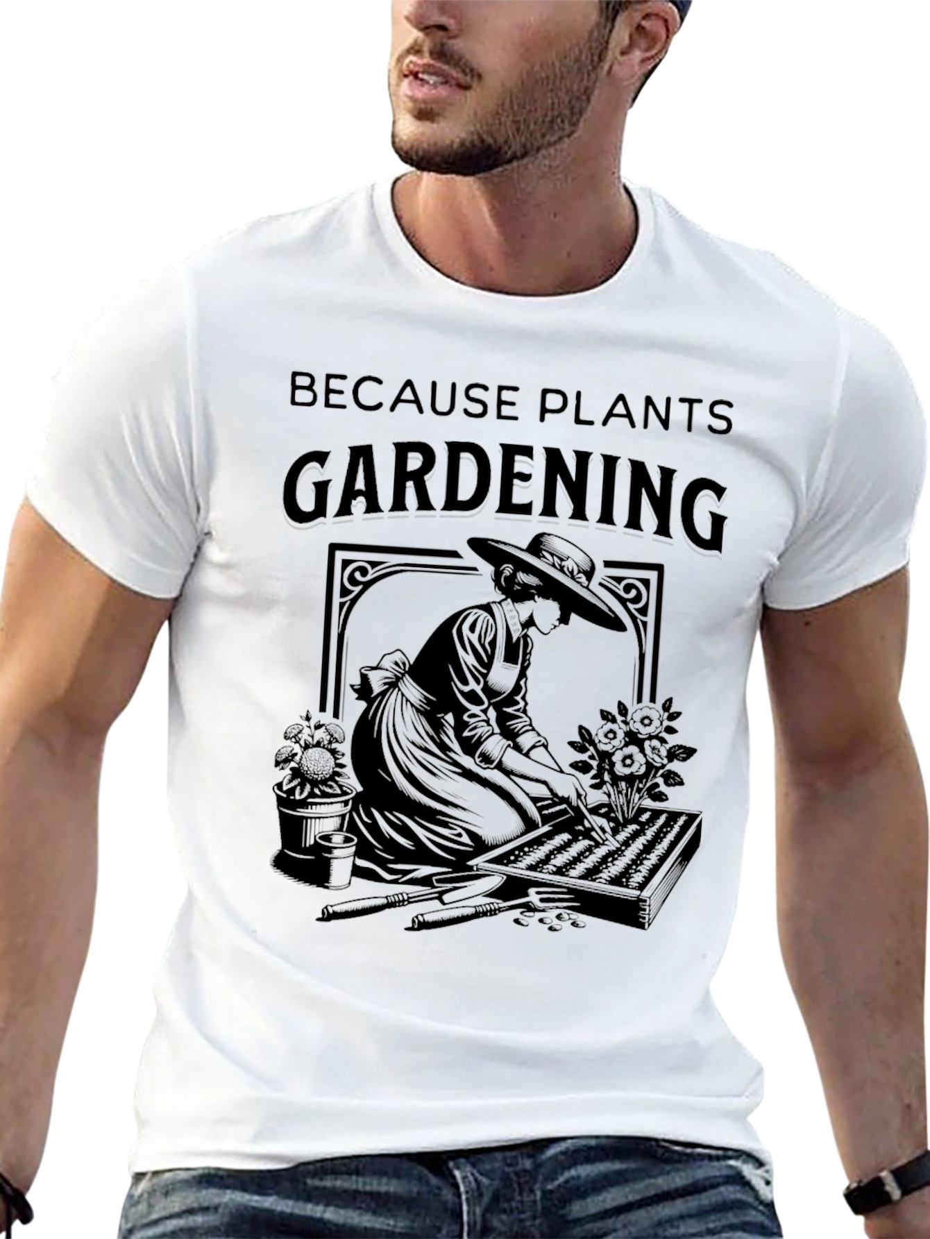 Black Gardening Graphic T-Shirt - Plants Lover view 13