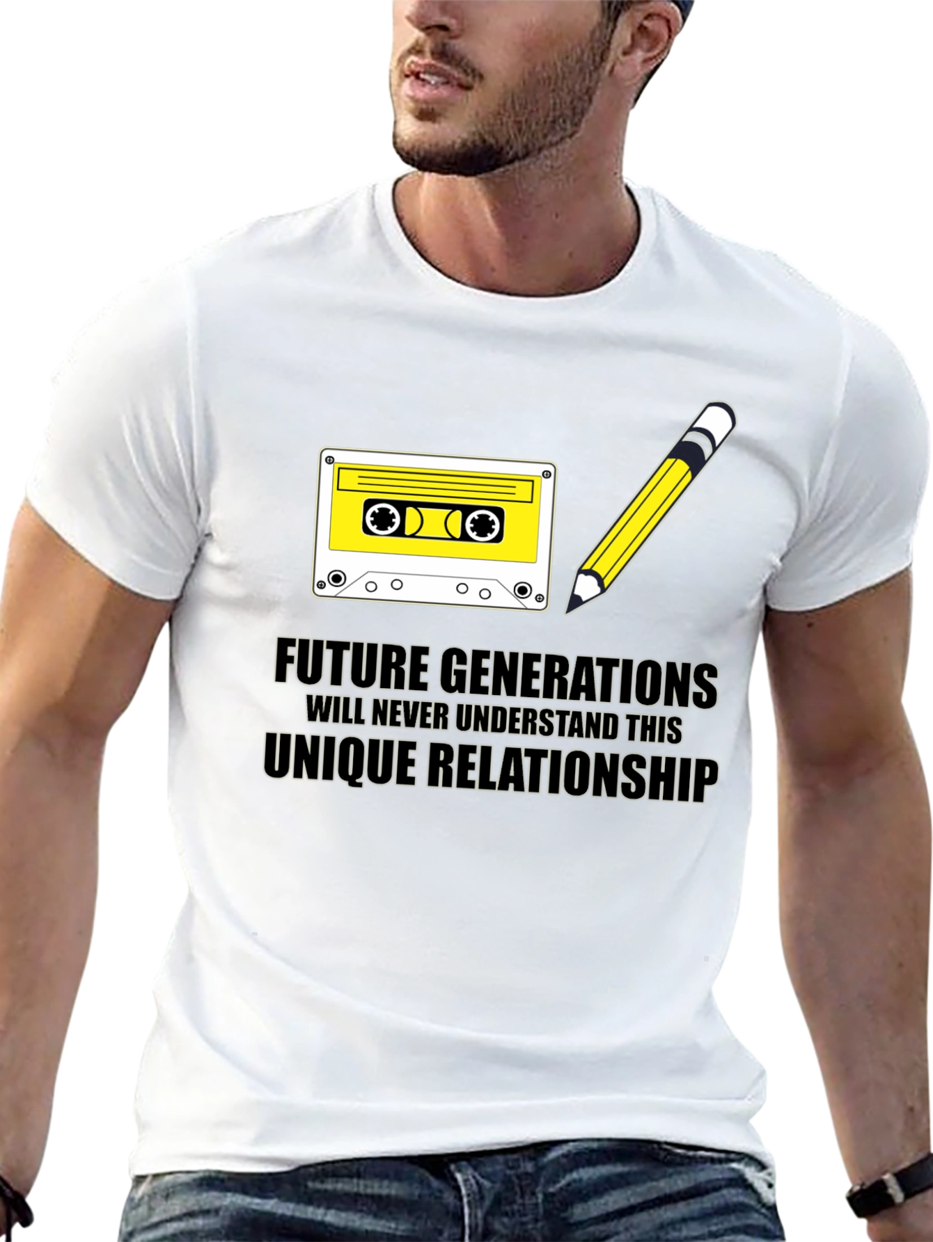 Black Future Generations Unique Relationship Cassette Tape T-Shirt view 13