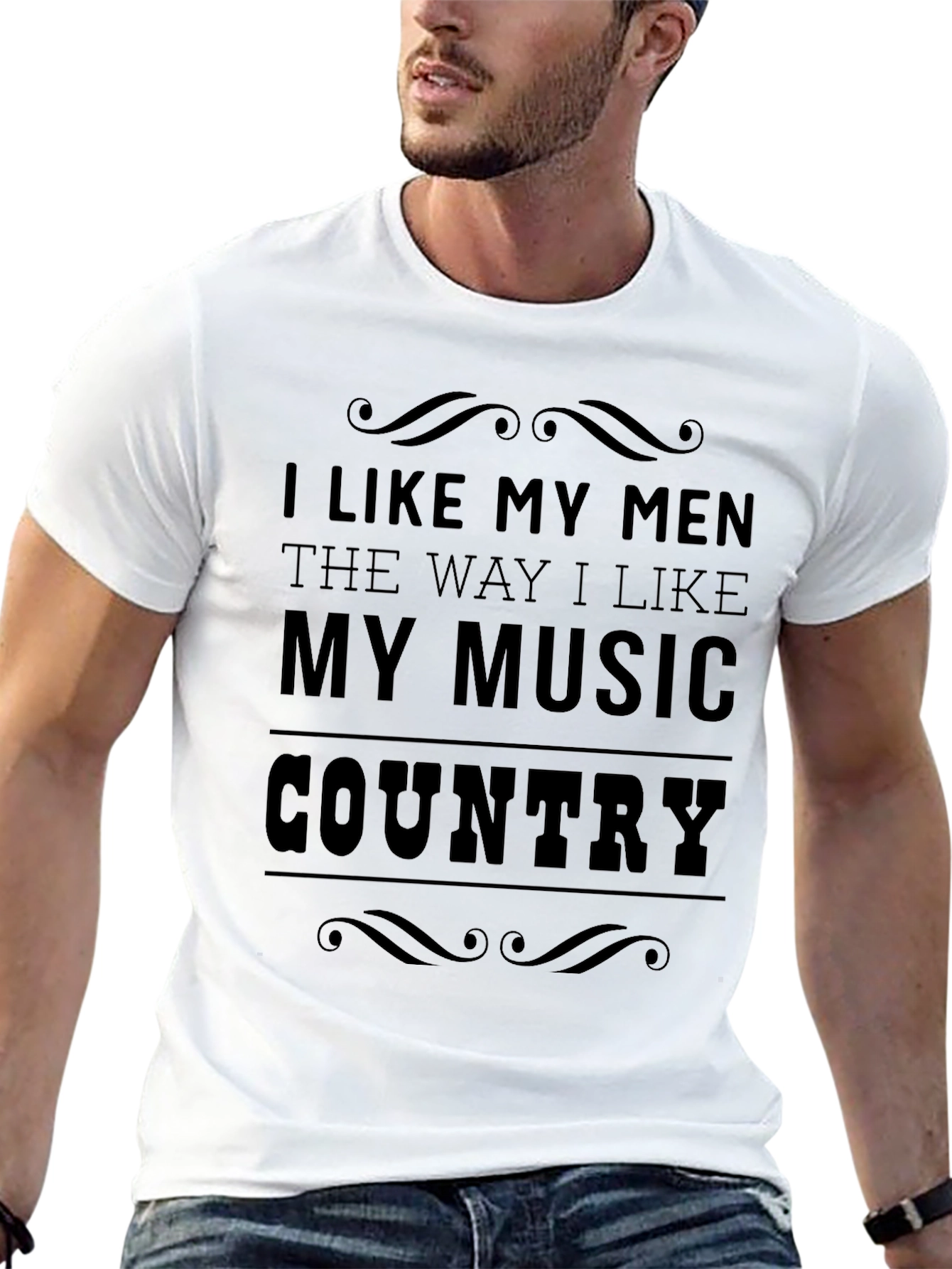 Black Country Music Lover T-Shirt - "I Like My Men" view 13