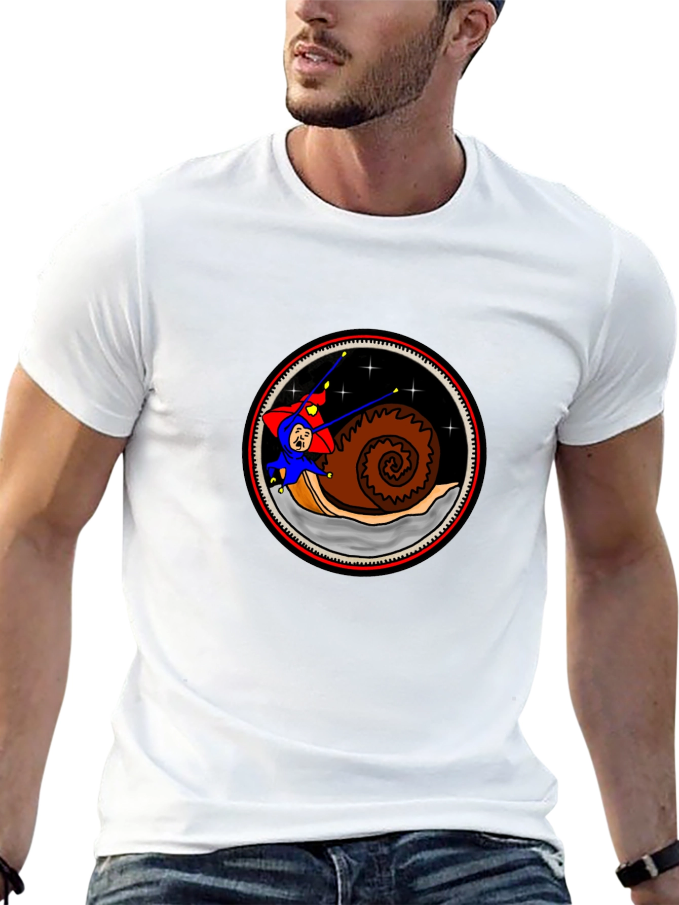 Snail Rider Graphic Tee - Unique Cartoon Design - 13