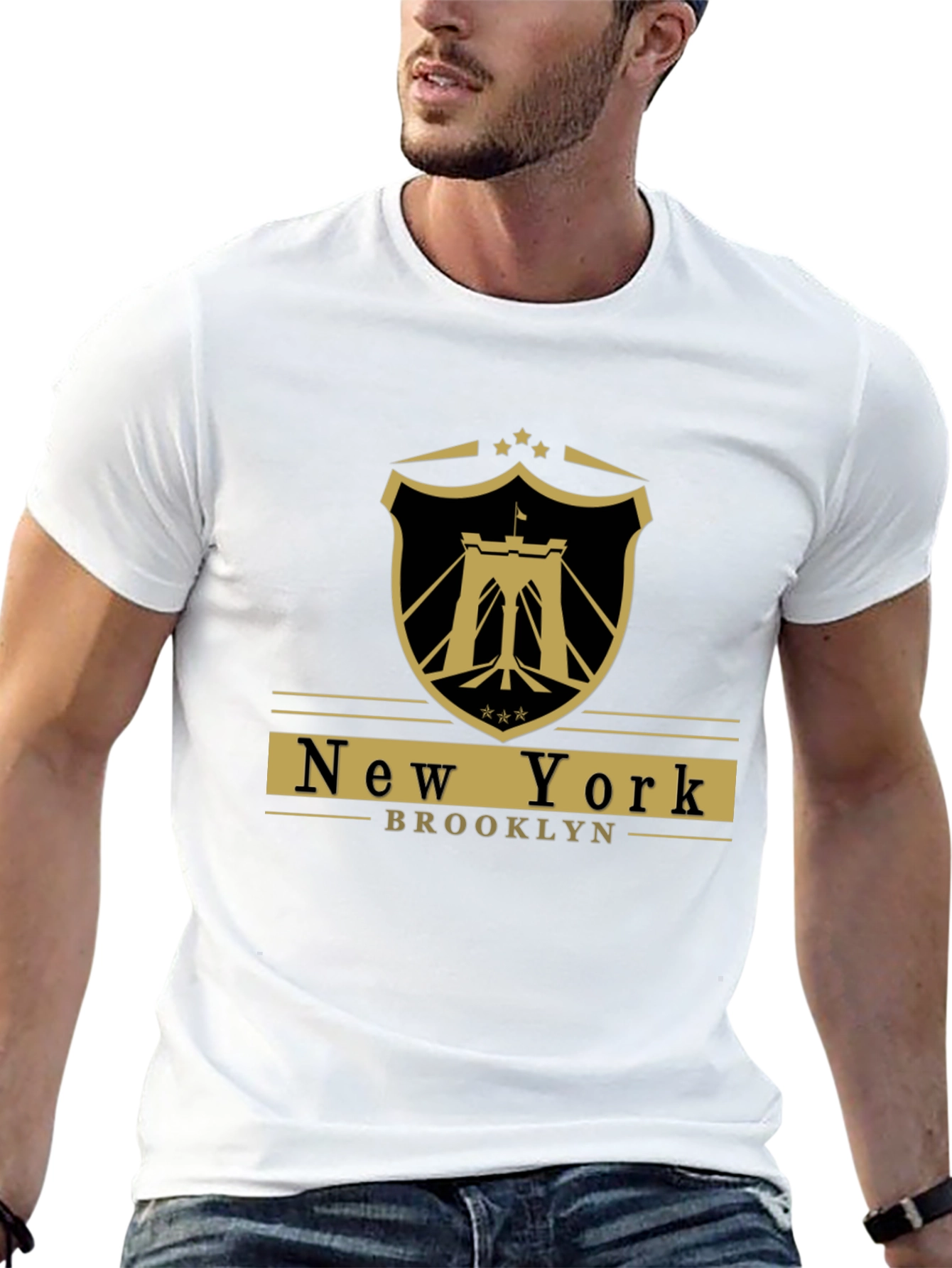 Black New York Brooklyn Black Graphic T-Shirt view 13