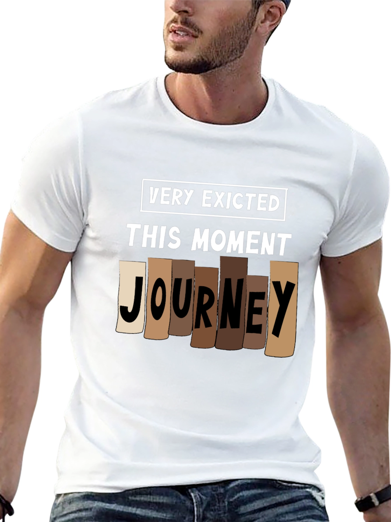Black Very Exicted This Moment Journey T-Shirt view 13