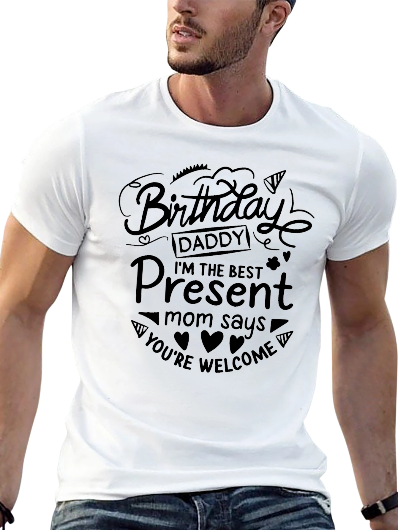 Black Birthday Daddy Present T-Shirt view 13