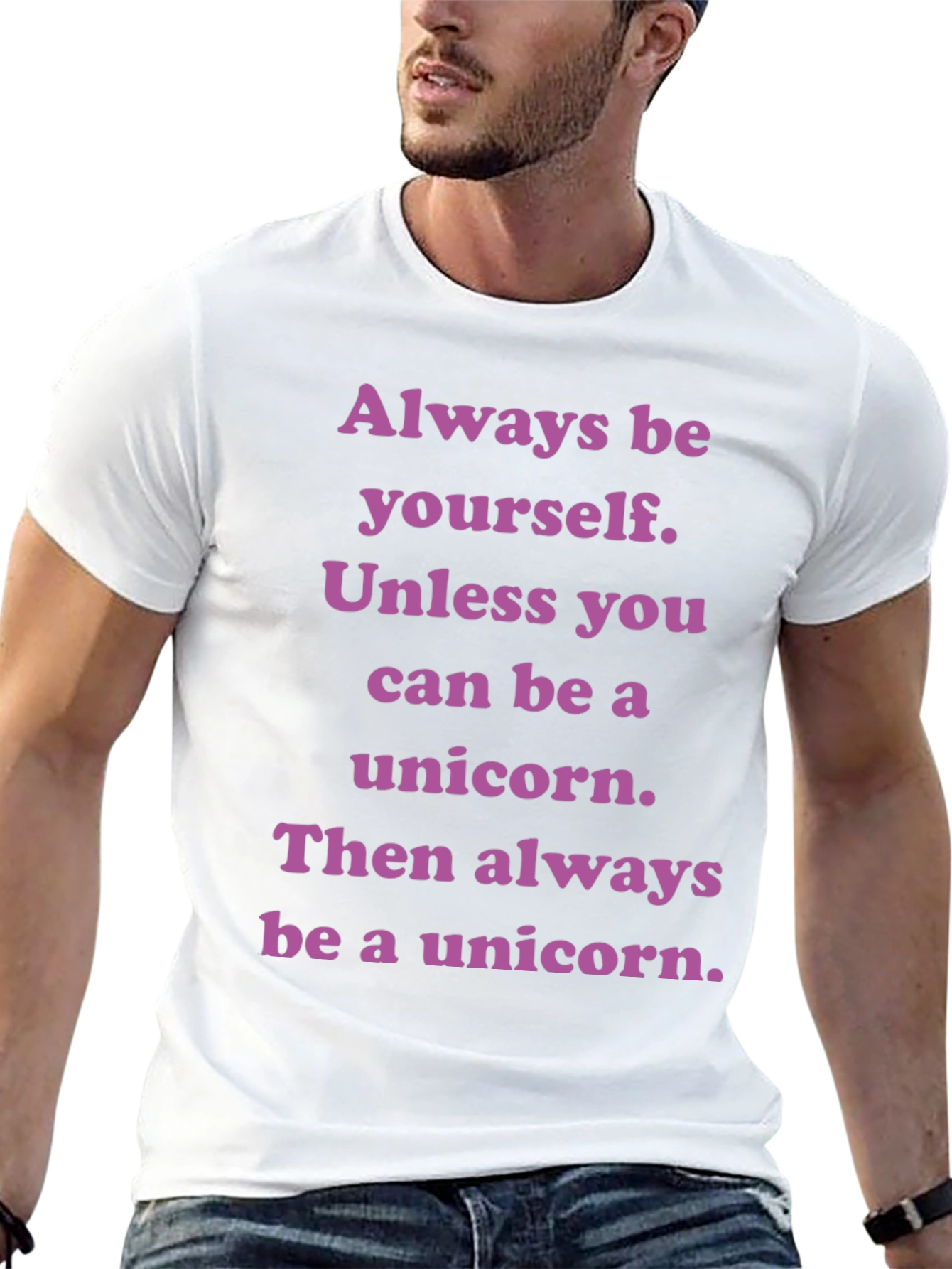 Black Unicorn T-Shirt: Always Be Yourself Unless... view 13
