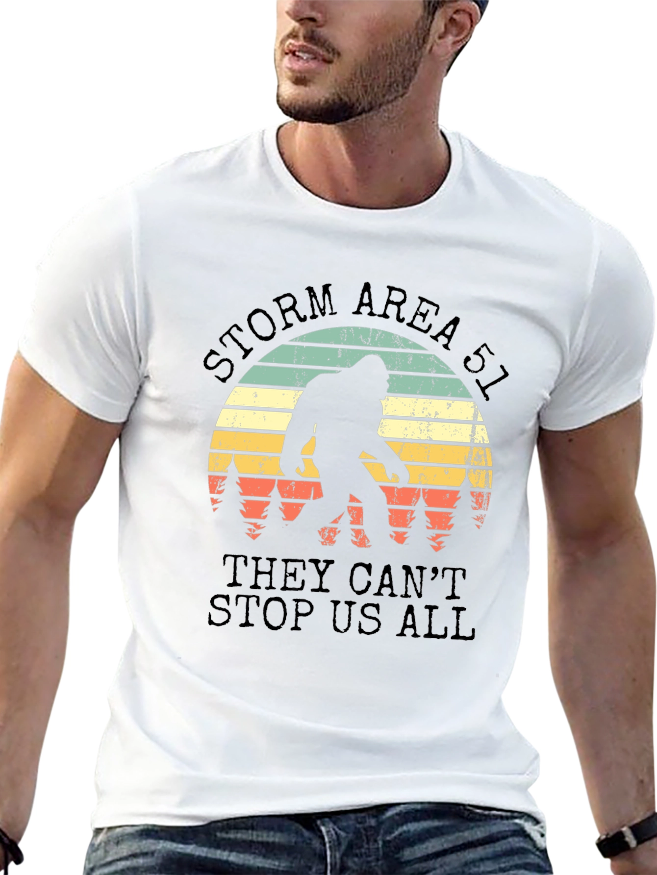 Black Storm Area 51 Bigfoot T-Shirt view 13