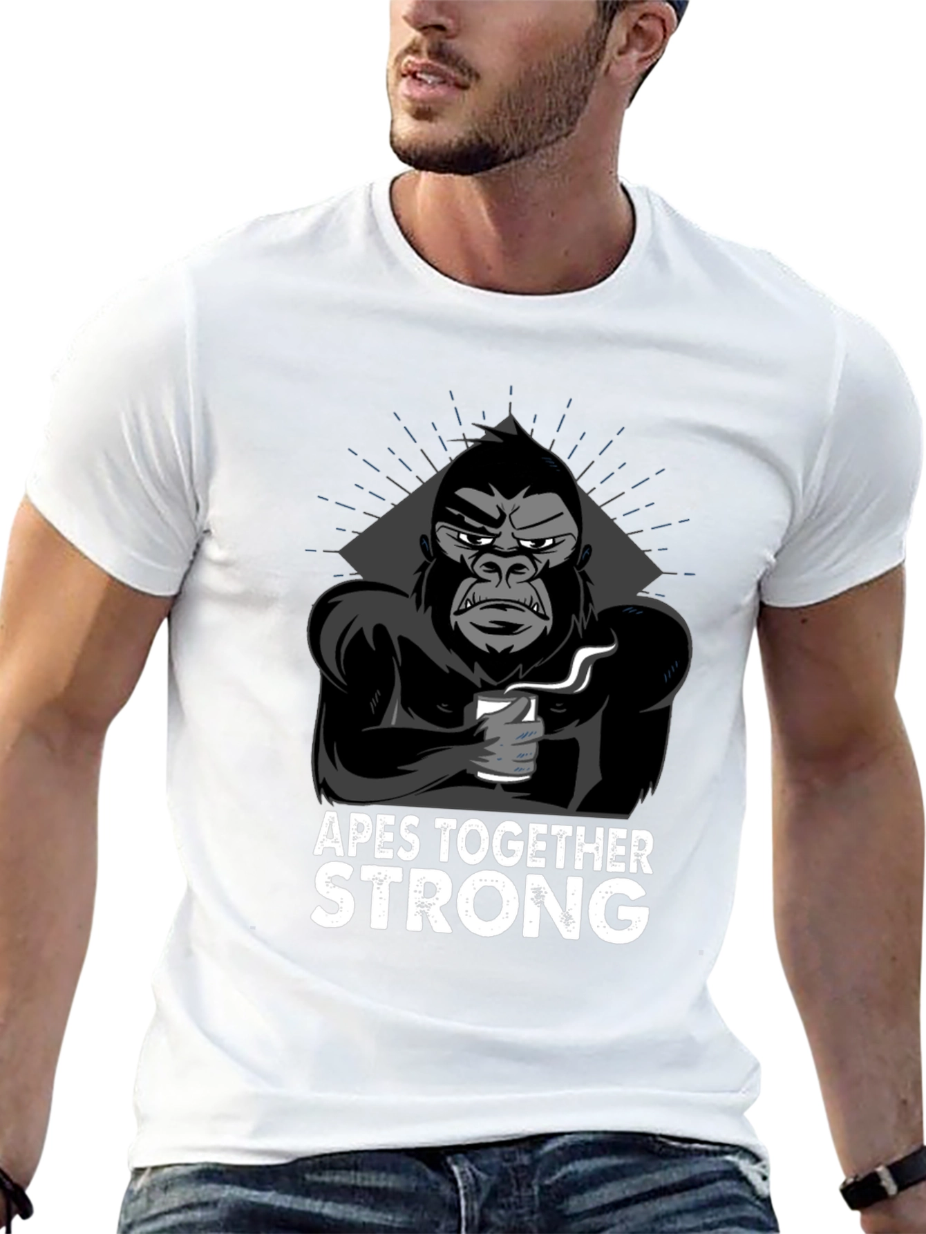 Black Apes Together Strong Graphic T-Shirt view 13