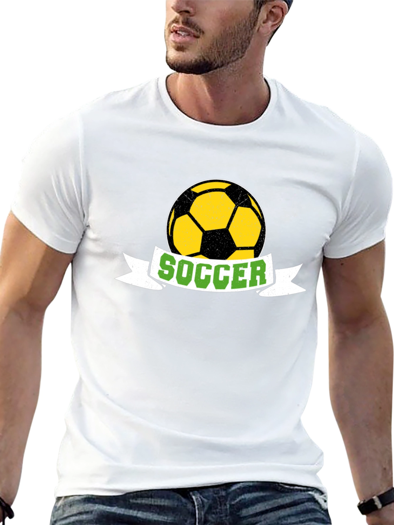 Black Soccer Ball Graphic Tee - Stylish Cotton T-Shirt view 13