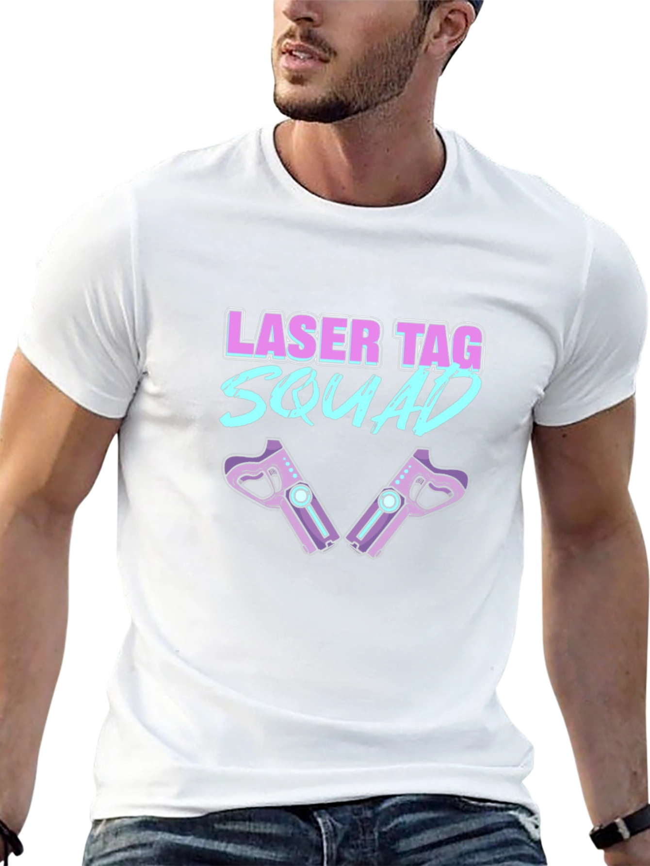 Black Laser Tag Squad Graphic Tee - Black T-Shirt view 13